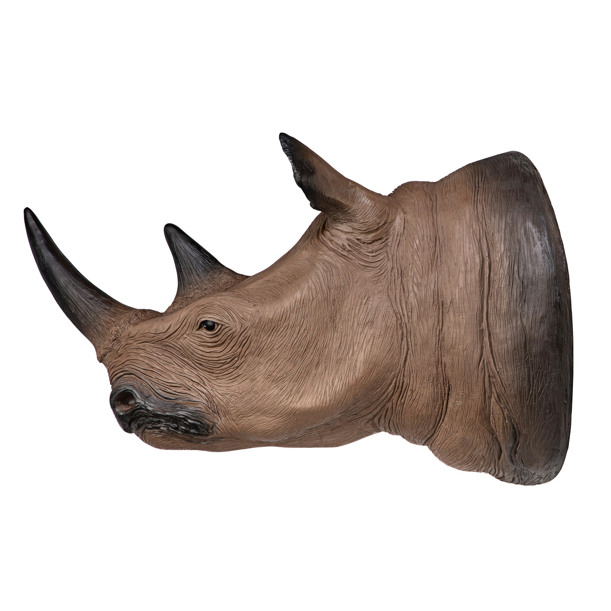 Toscano - Black Rhinoceros Trophy Wall Sculpture