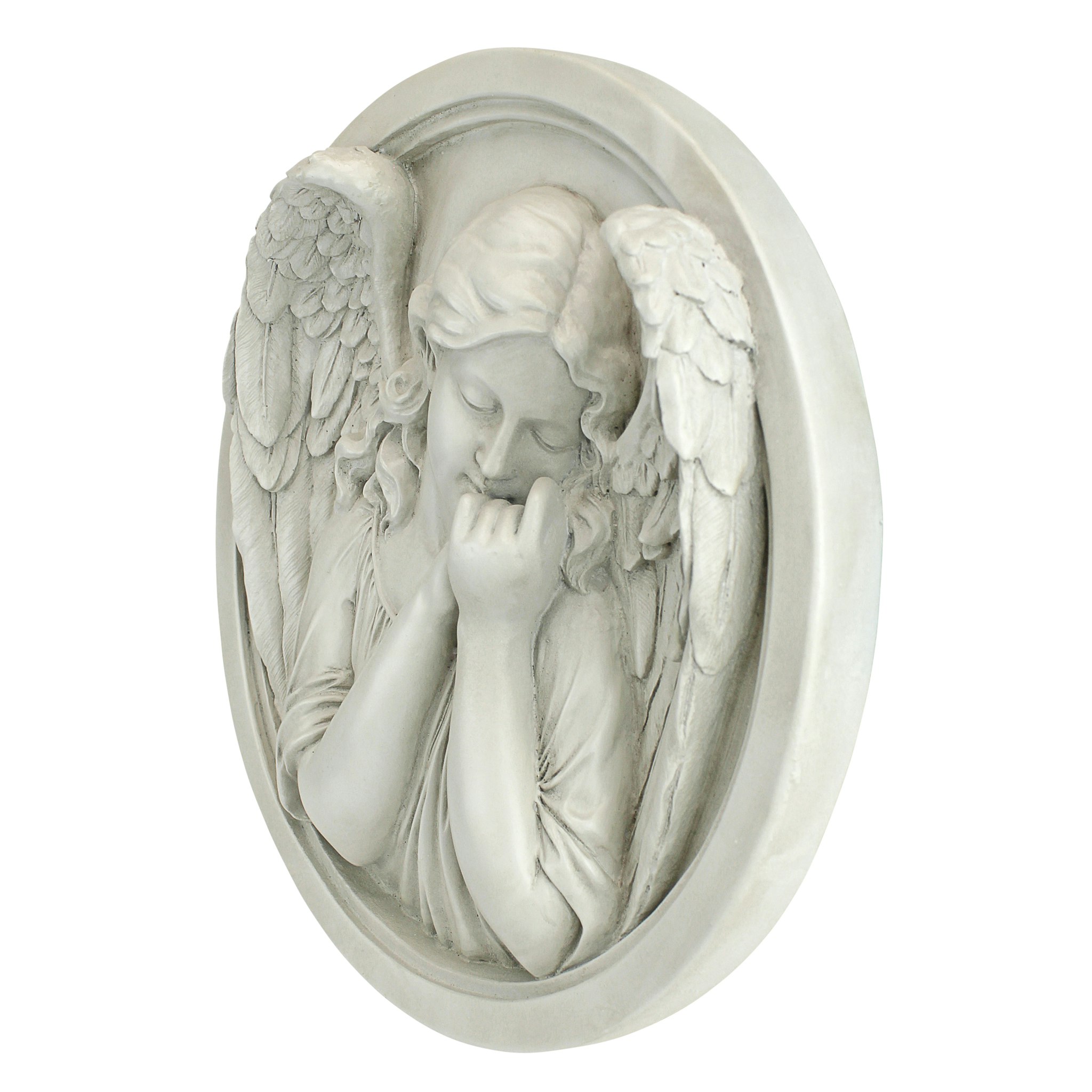 Toscano - Thoughts of an Angel Roundel Wall Sculpture