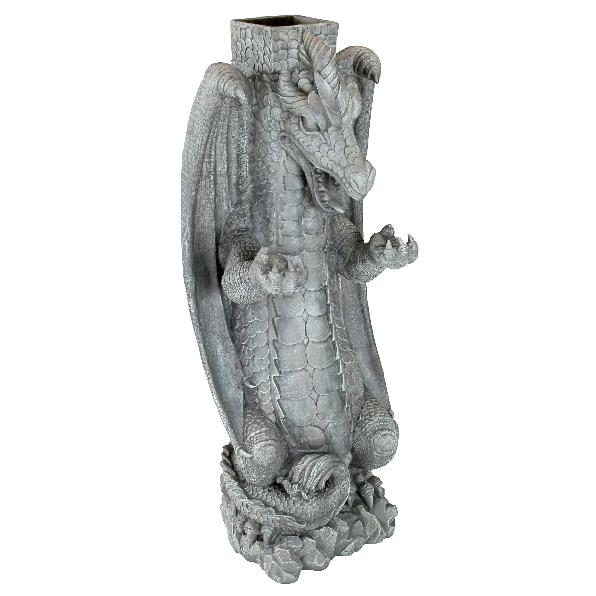 Toscano - Zippy the Dragon Mailbox Post Sleeve Statue