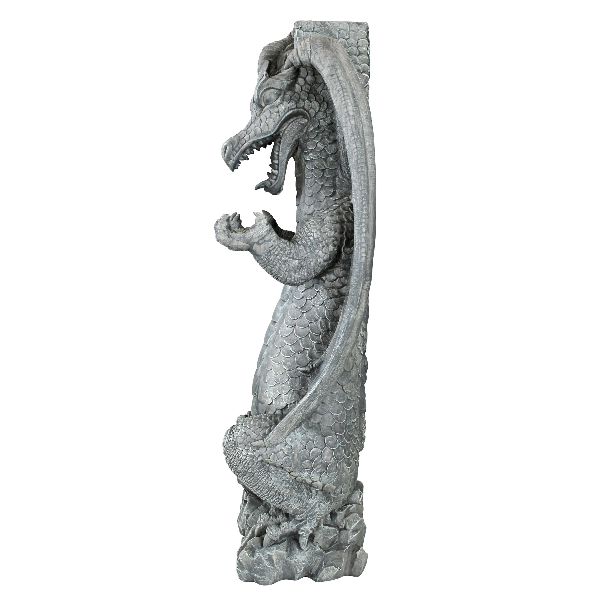 Toscano - Zippy the Dragon Mailbox Post Sleeve Statue