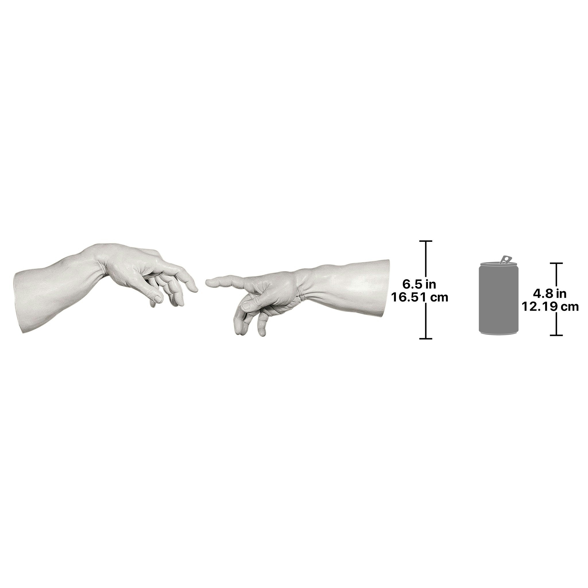 Toscano - Set of 2 The Creation of Adam Wall Sculpture