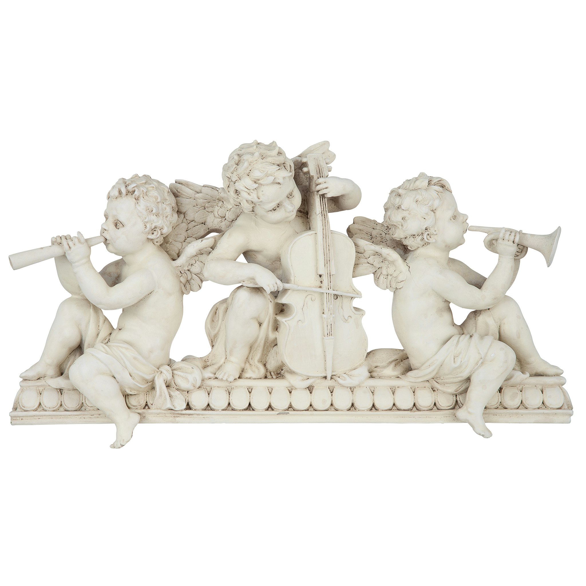 Toscano - Angelic Notes Sculptural Wall Pediment