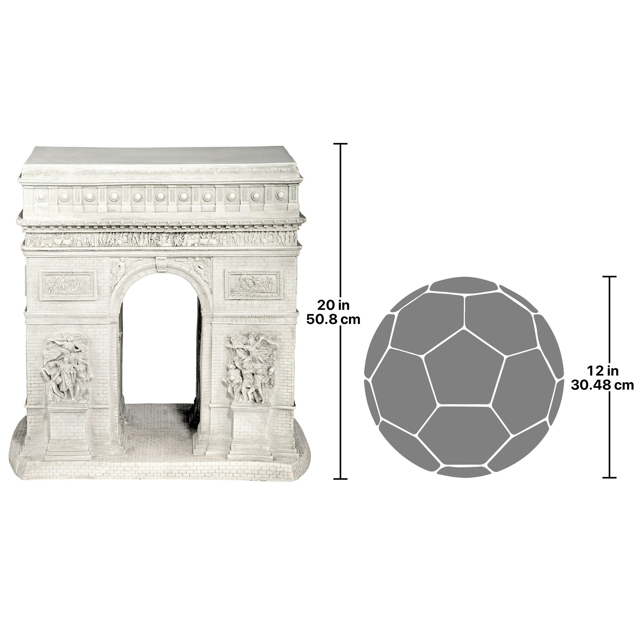 Toscano - Arc de Triomphe Sculptural Side Table in Designer Resin