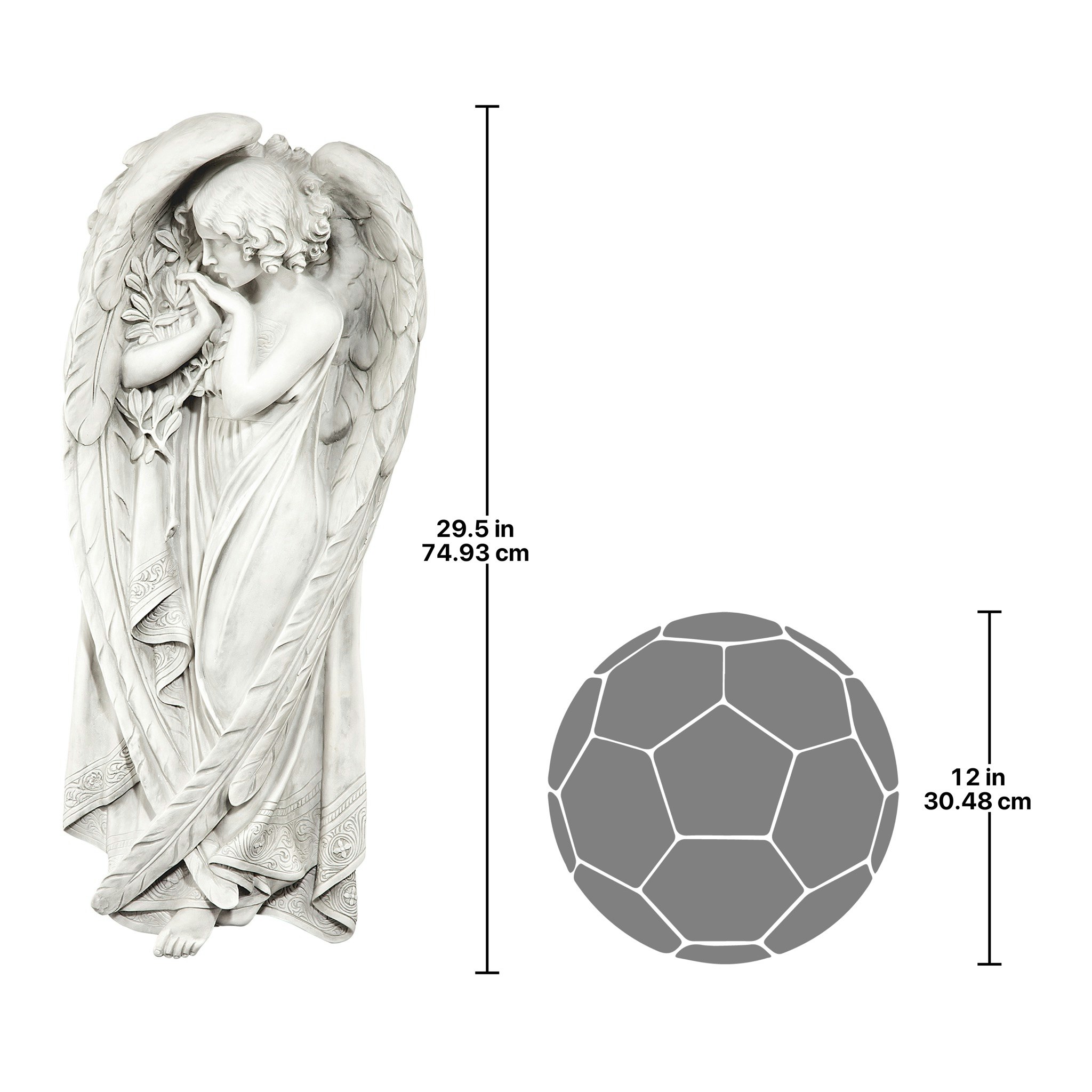 Toscano Santa Croce Angel Wall Sculpture - Medium