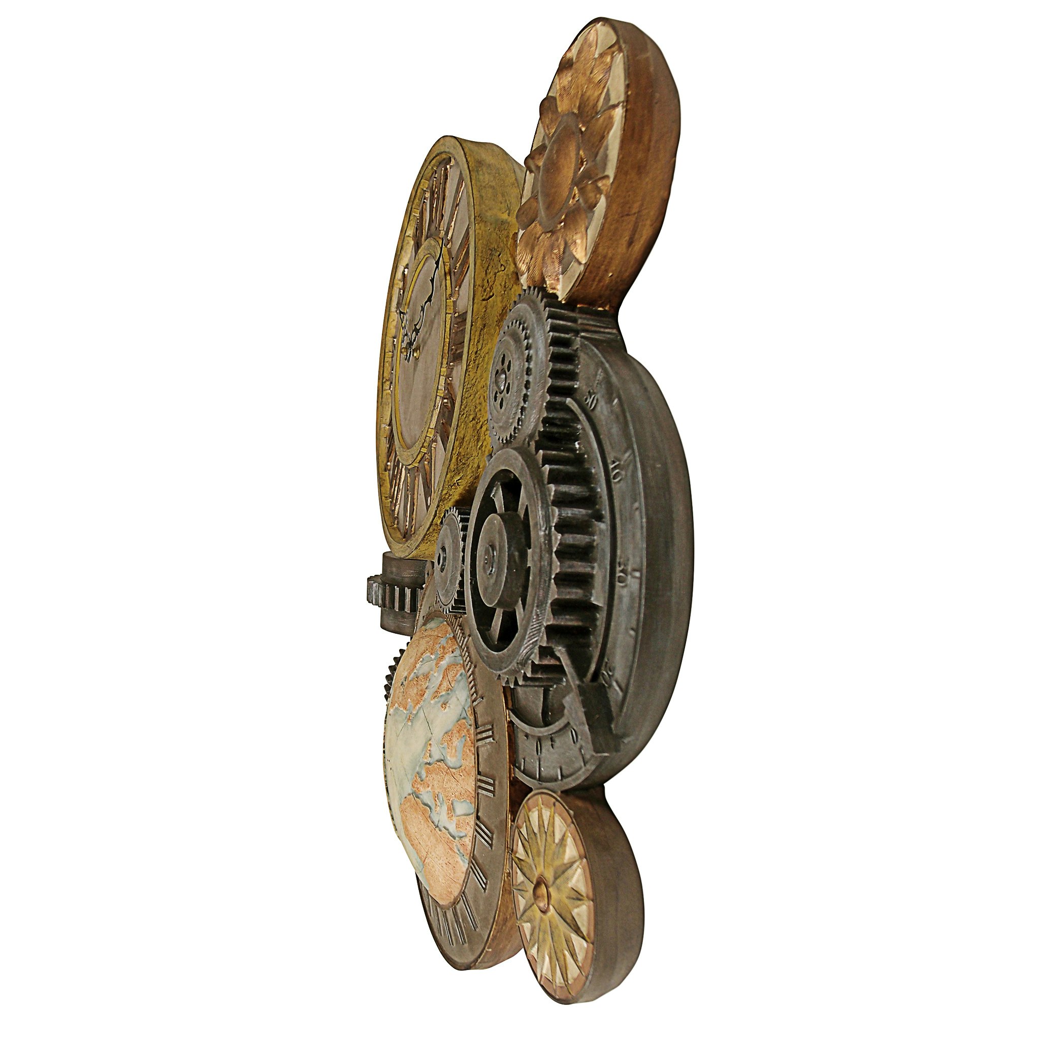 Toscano Gears of Time Sculptural Wall Clock - Medium