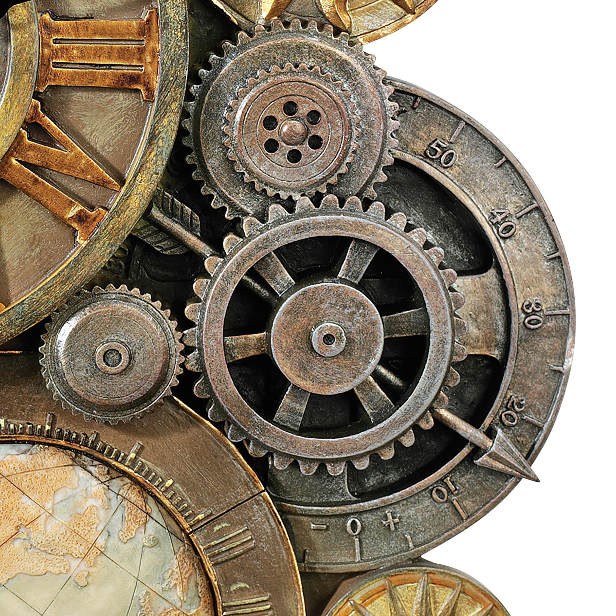 Toscano Gears of Time Sculptural Wall Clock - Medium