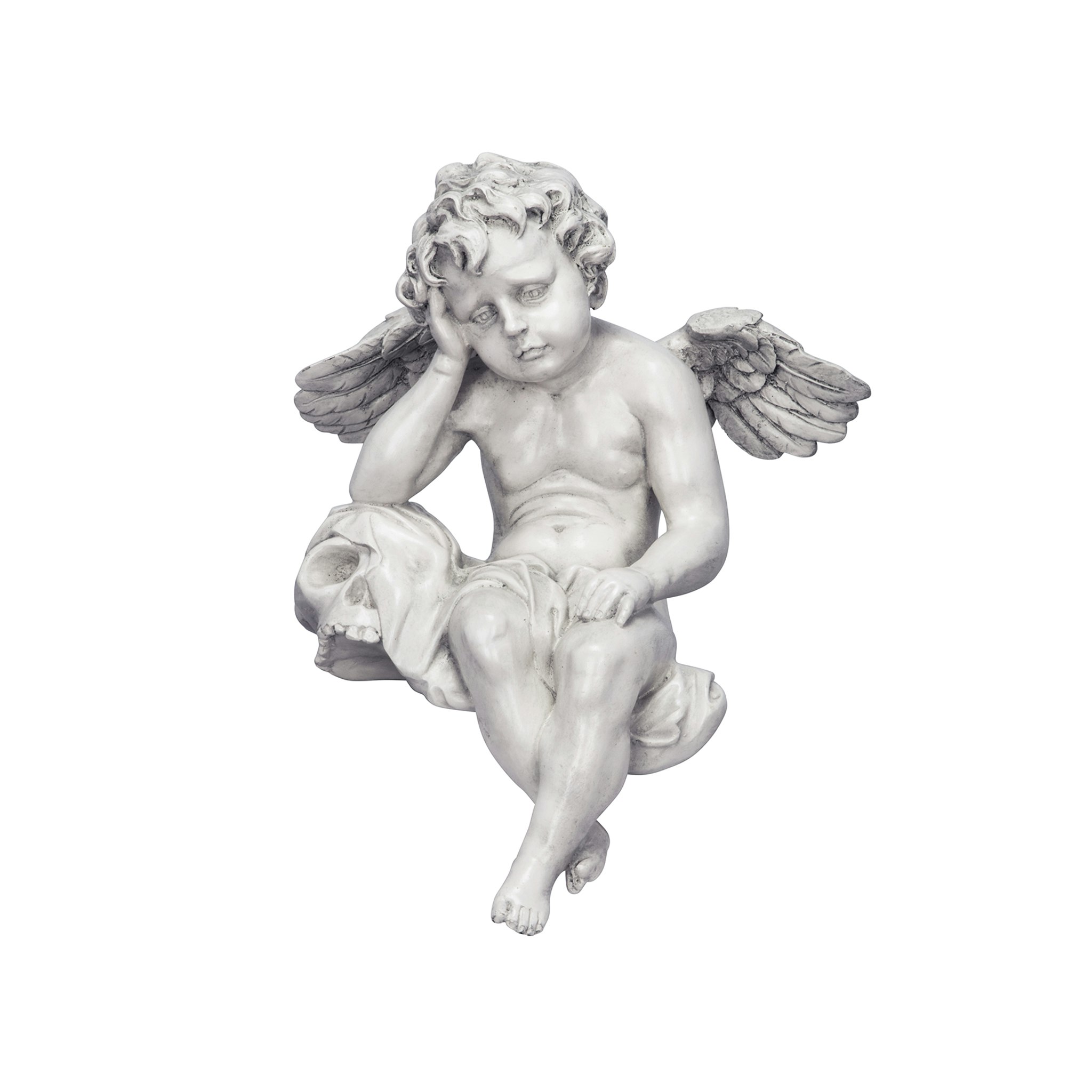 Toscano - Mourning Mortality Sitting Cherub Sculpture