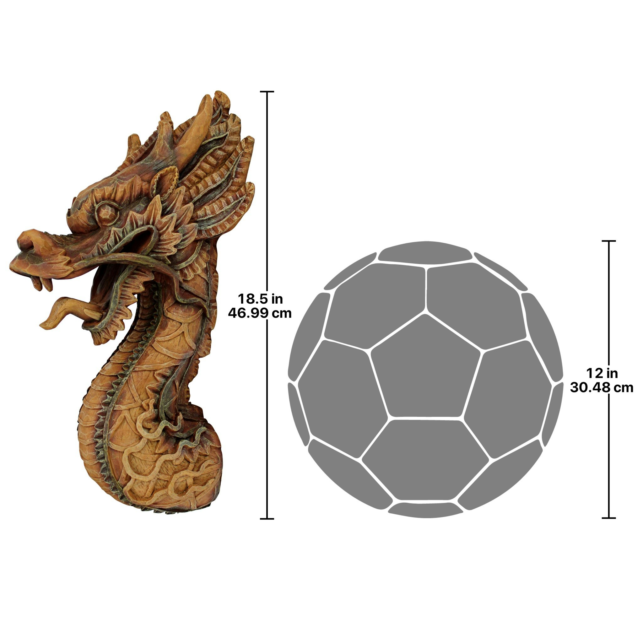 Toscano - Asian Fire Dragon Wall Sculpture