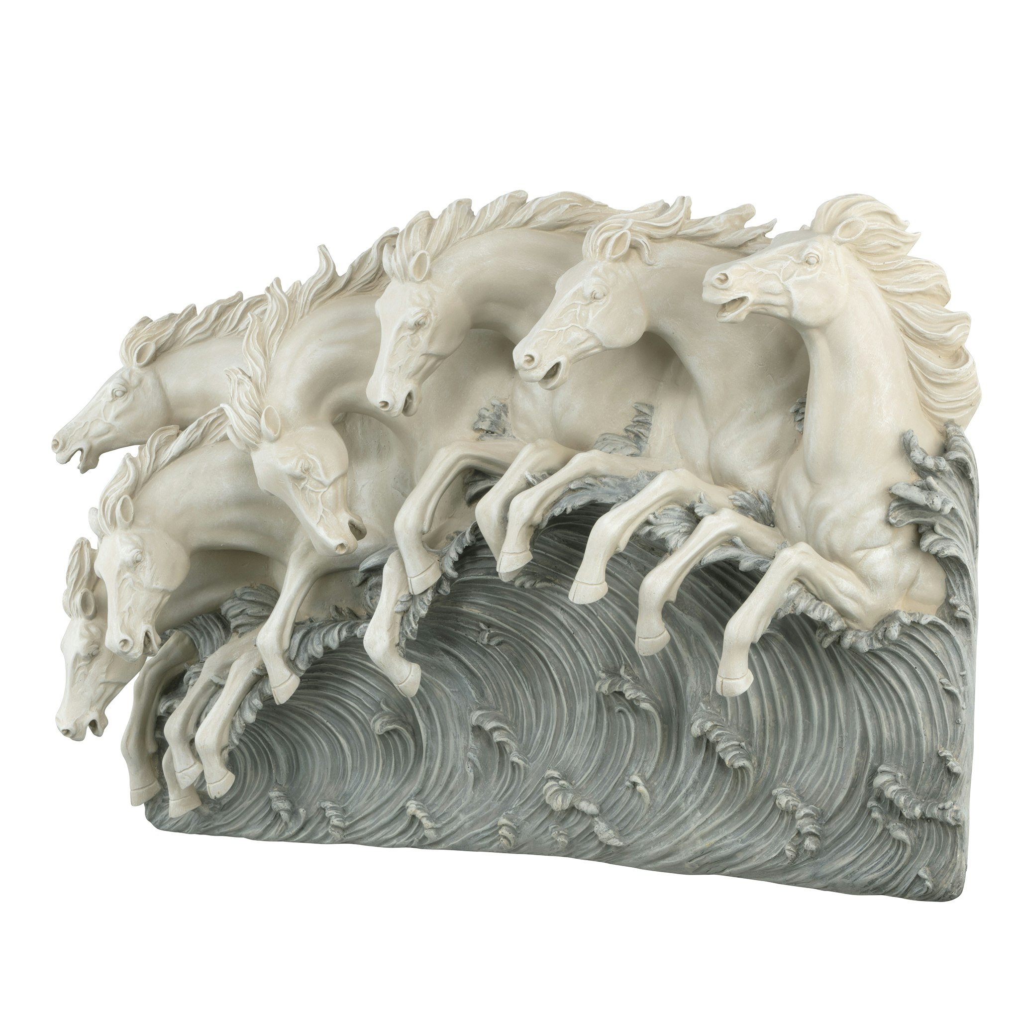 Toscano - Neptune Horses of the Sea Frieze Wall Sculpture