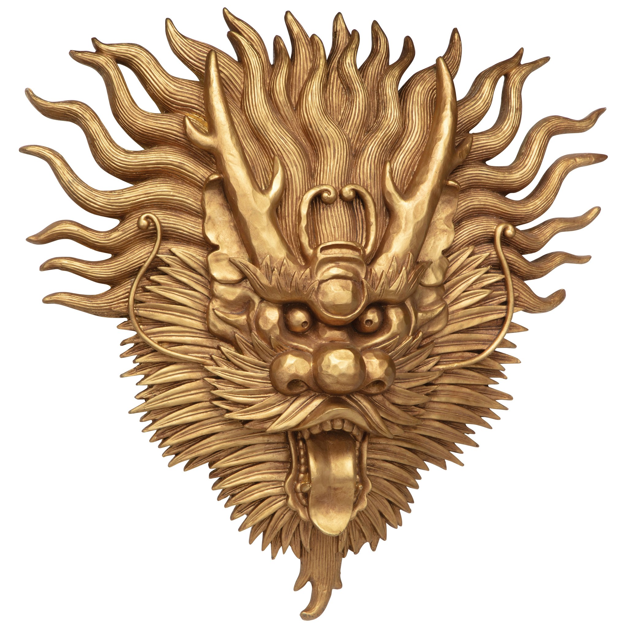 Toscano - Tibetan Dragon Mask Wall Sculpture