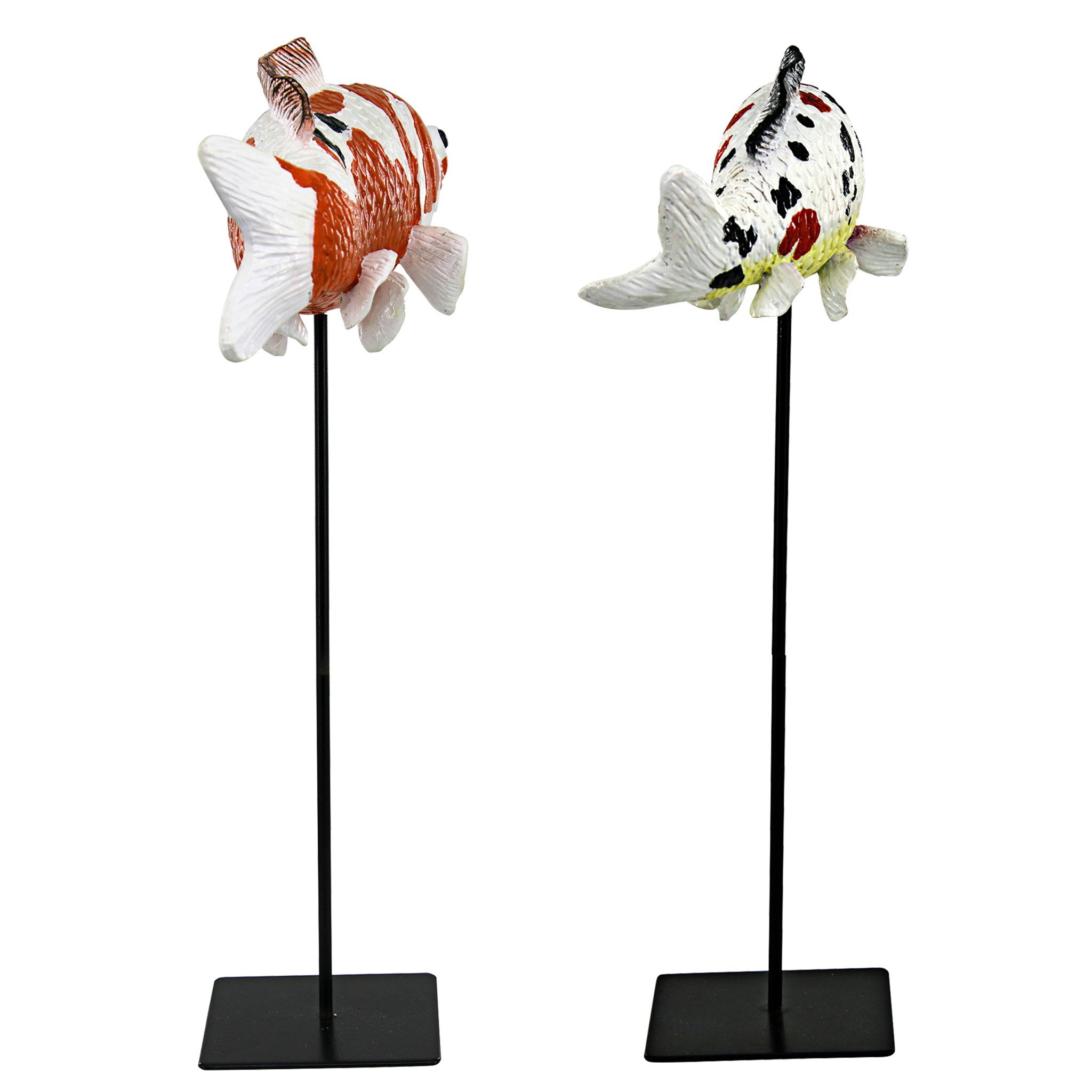 Toscano - Set of 2 Japanese Pond Koi Fish Statues