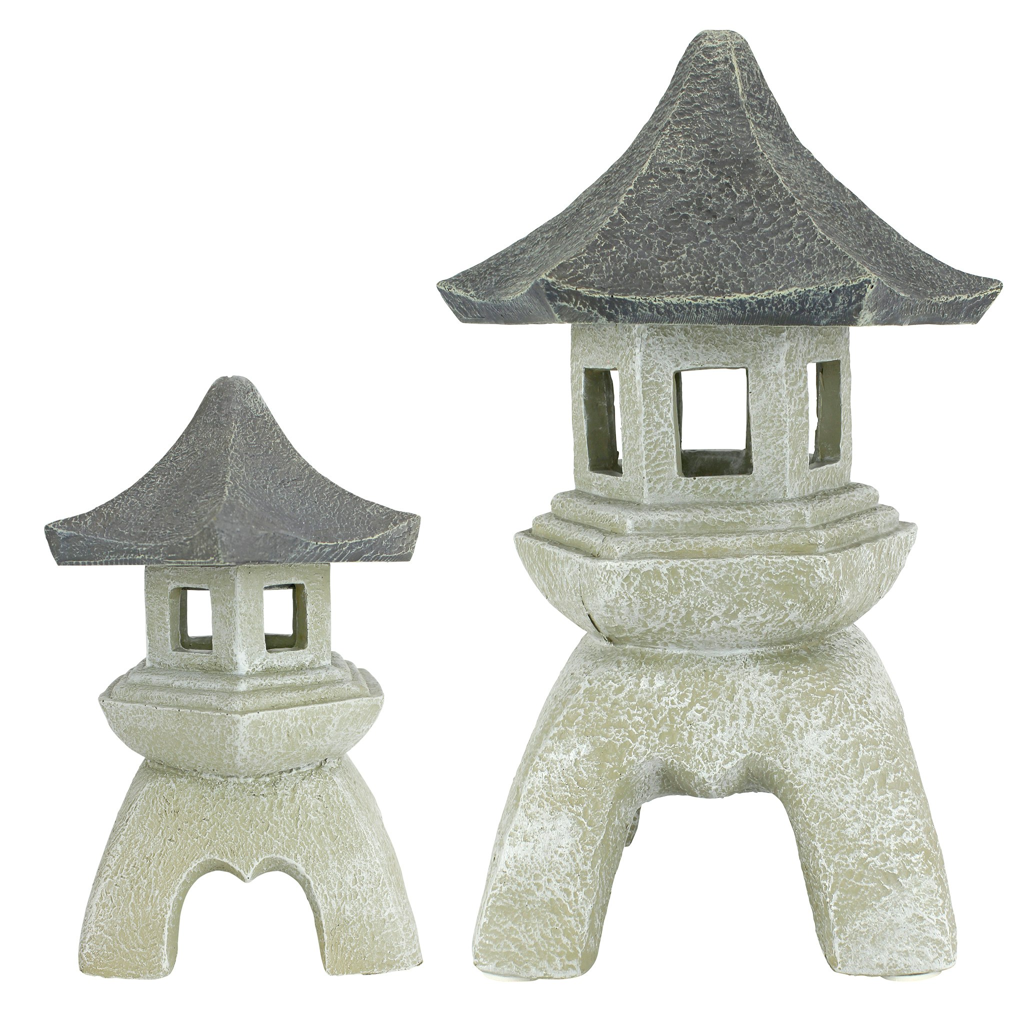 Toscano - Set of Asian Temple Pagoda Lantern Statue