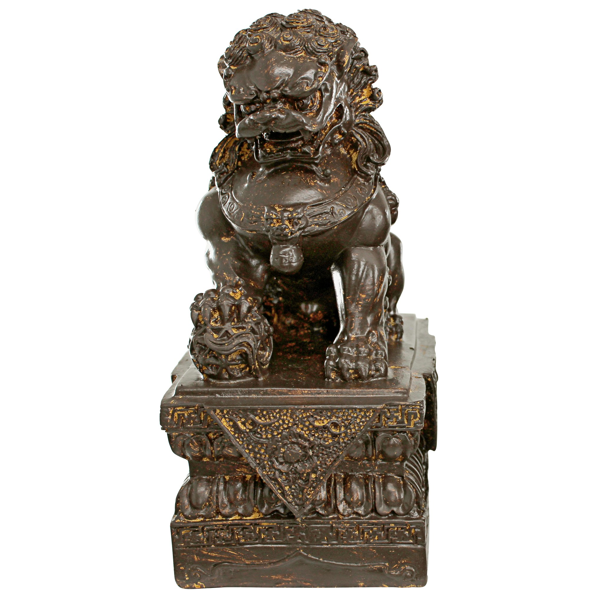 Toscano - Chinese Guardian Male Lion Foo Dog Statues