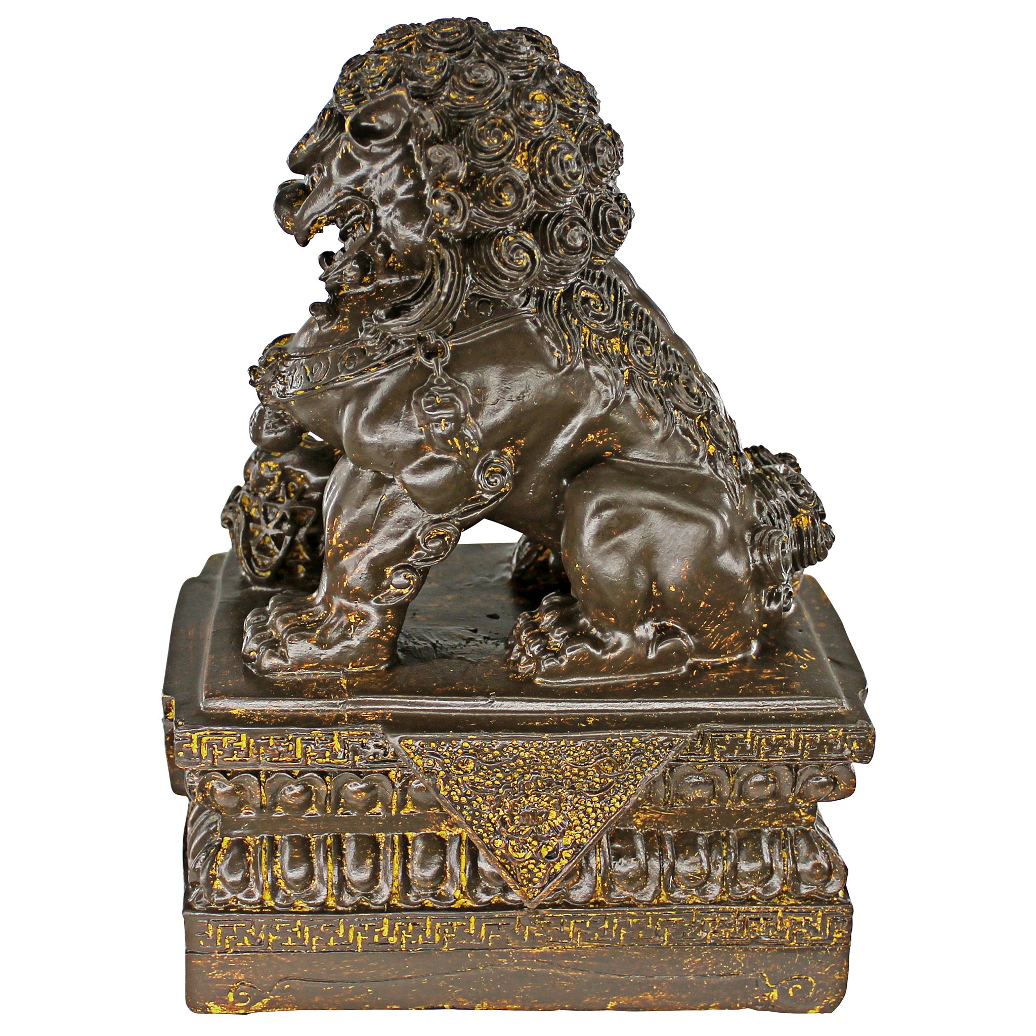 Toscano - Chinese Guardian Male Lion Foo Dog Statues