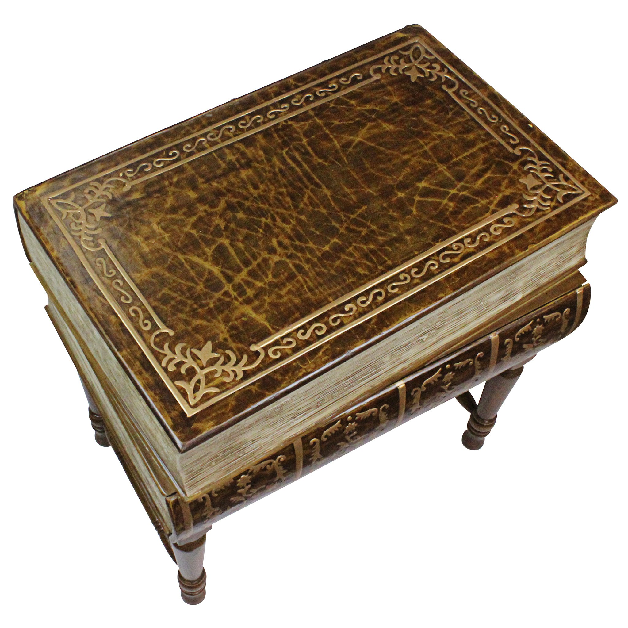 Toscano - Stacked Books of Shakespeare Book Side Table in Wood