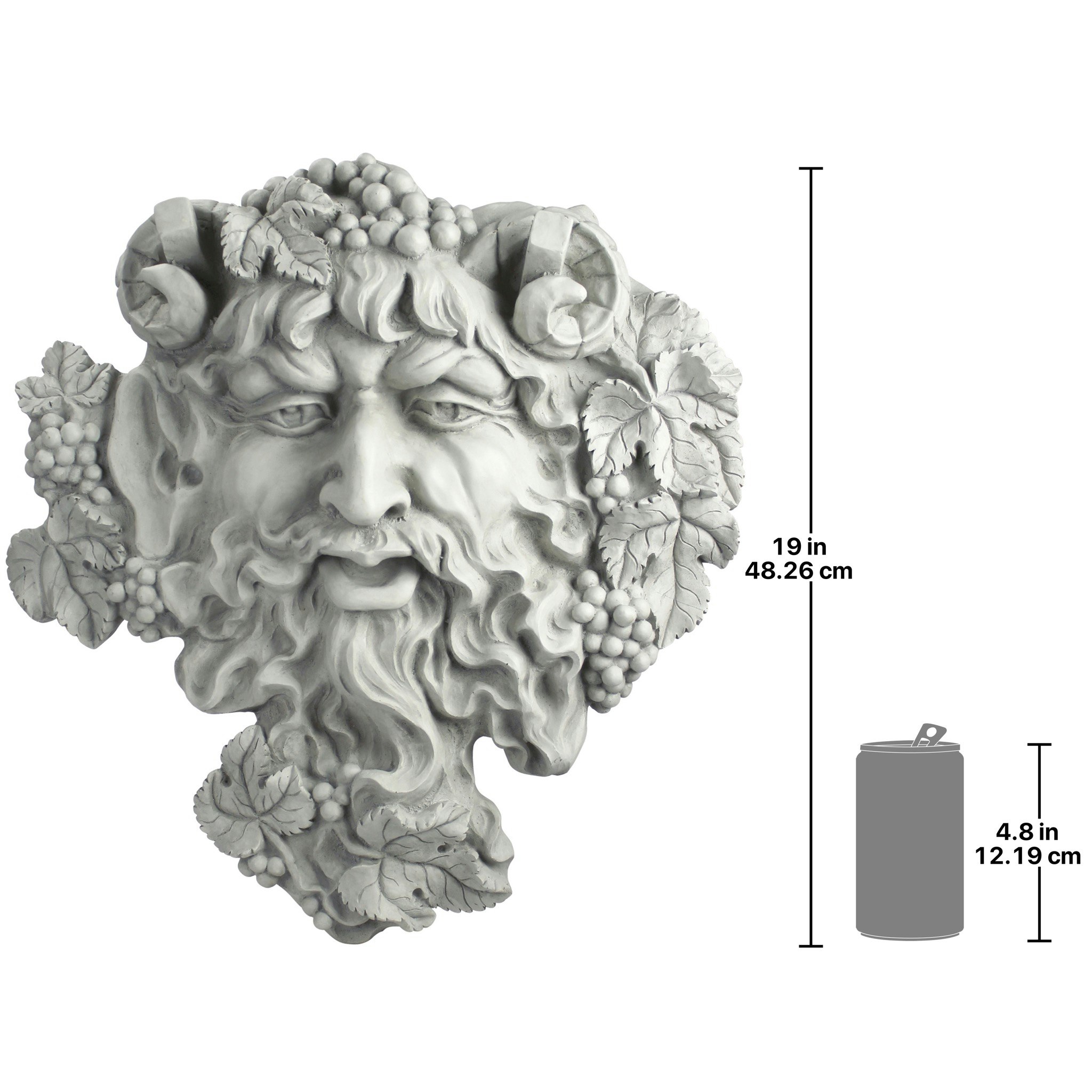 Toscano Bacchus God of Wine Greenman Wall Sculpture - Large