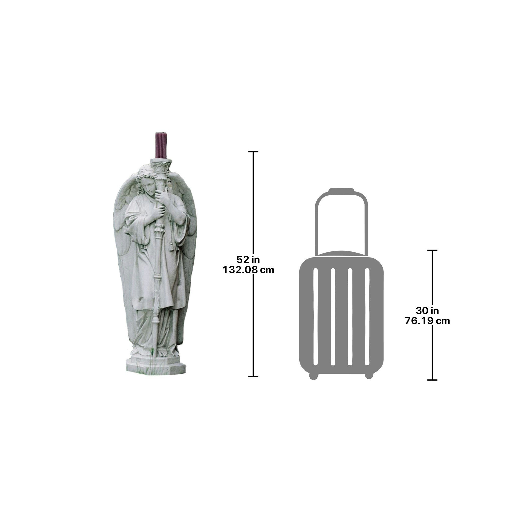 Toscano Majestic Angel Guardians of the Gate Large Statue - Right