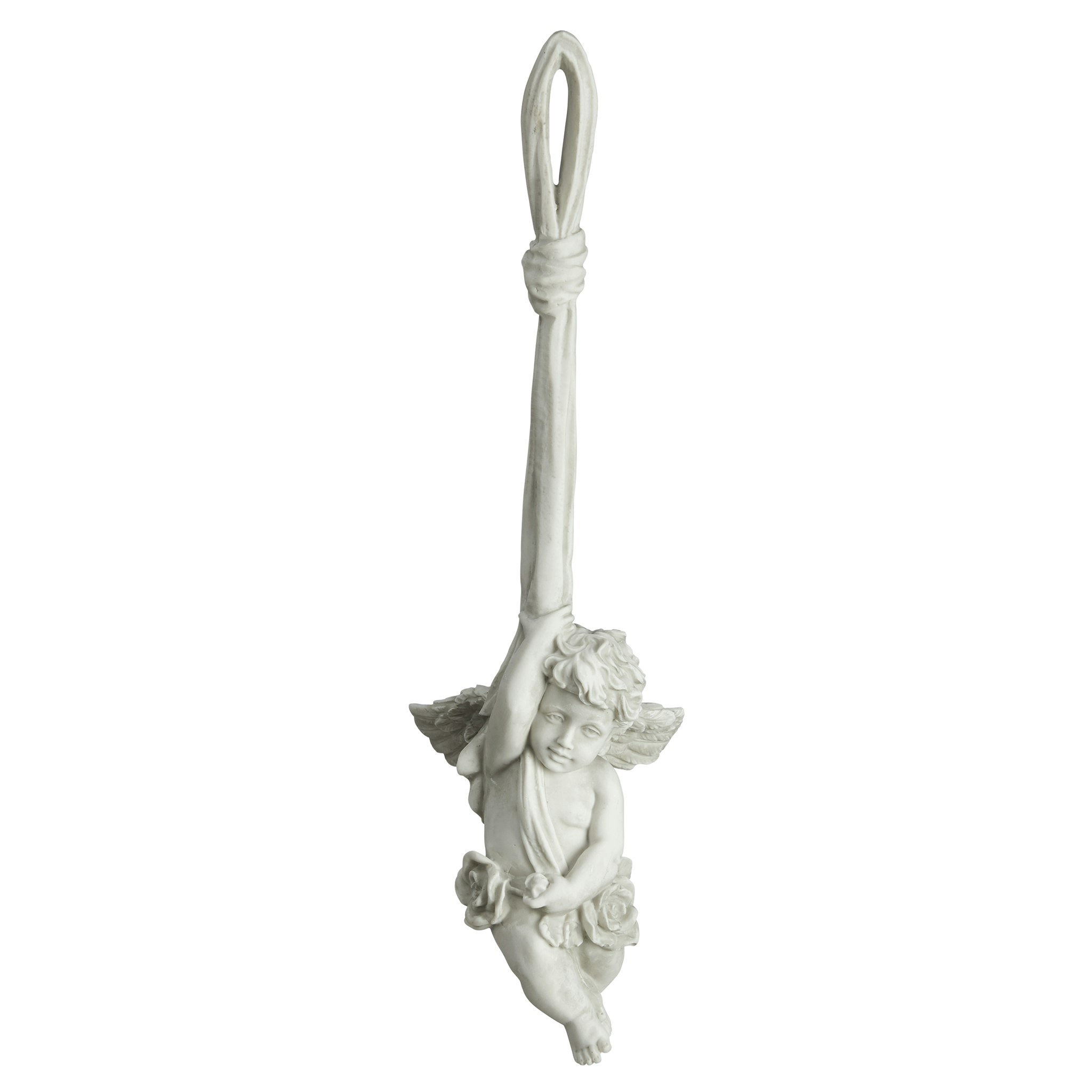 Toscano Angelic Play Hanging Cherub Sculpture - Small