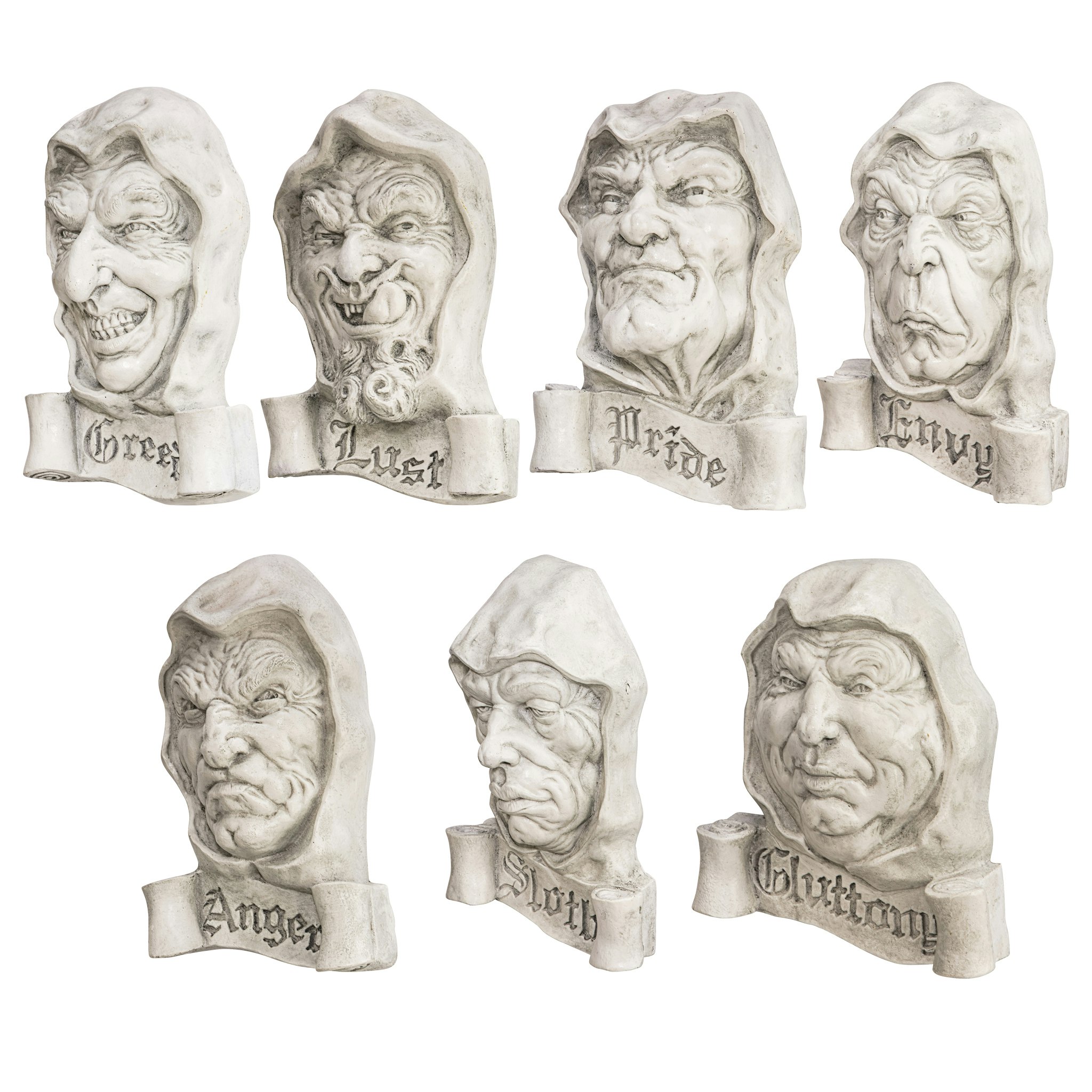 Toscano - Set of 7 Cardinal Sins Wall Sculptures