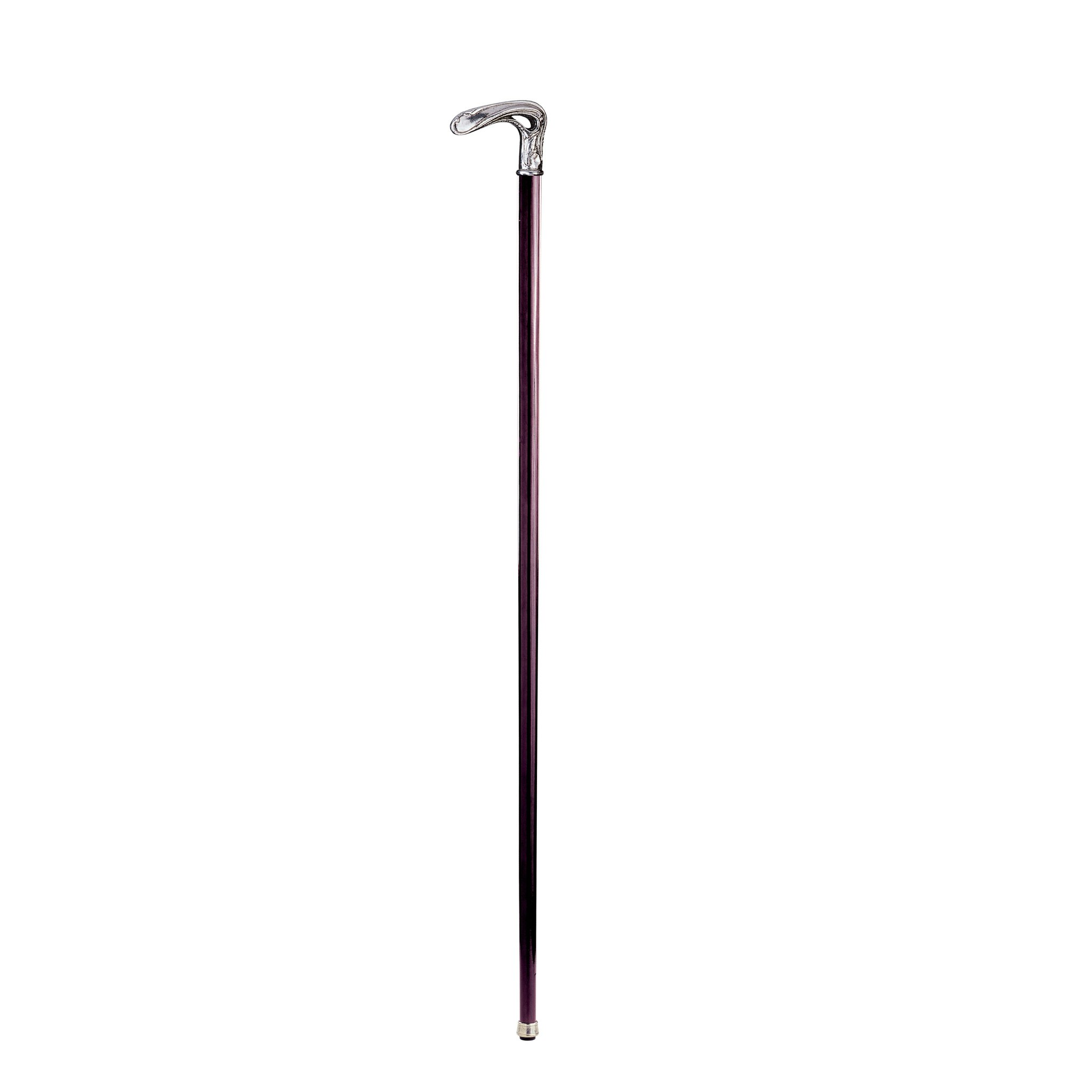 Toscano - Padrone Nouveau Half Crook Walking Stick in Pewter