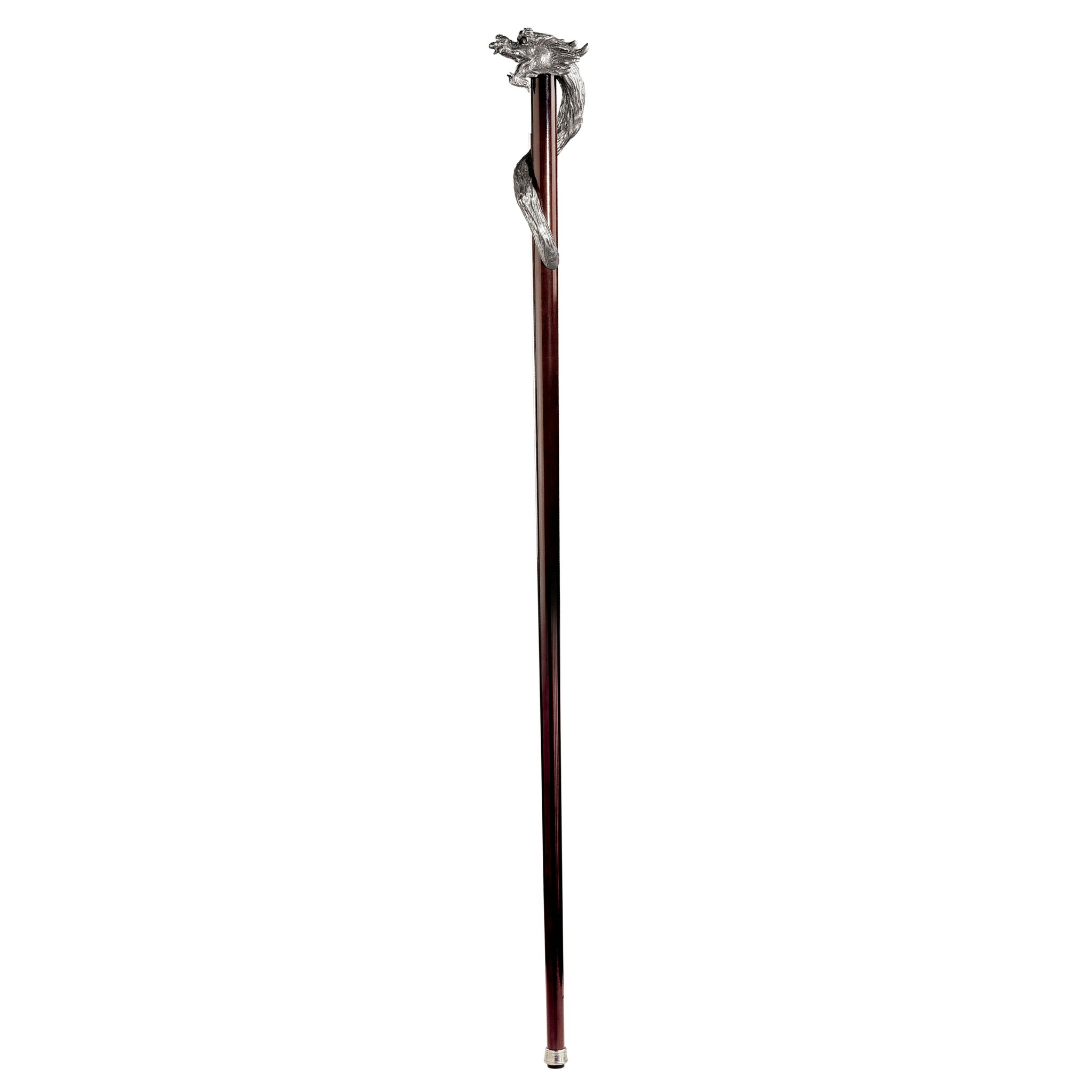 Toscano - Padrone Staff of Saint George Walking Stick in Pewter
