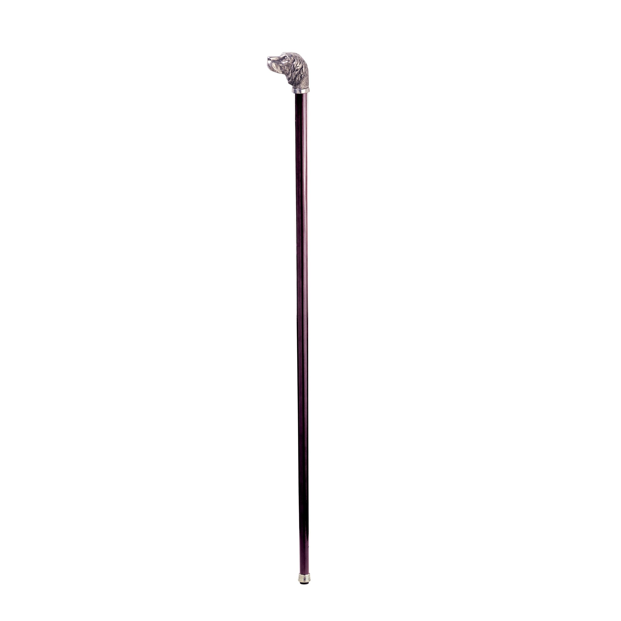 Toscano - Padrone Hunting Dog Walking Stick in Pewter