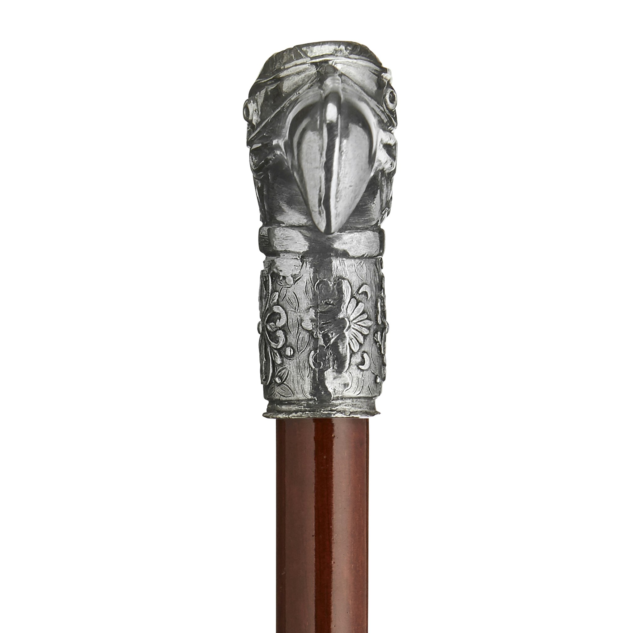 Toscano - Padrone Art Deco Nast Eagle Walking Stick in Pewter