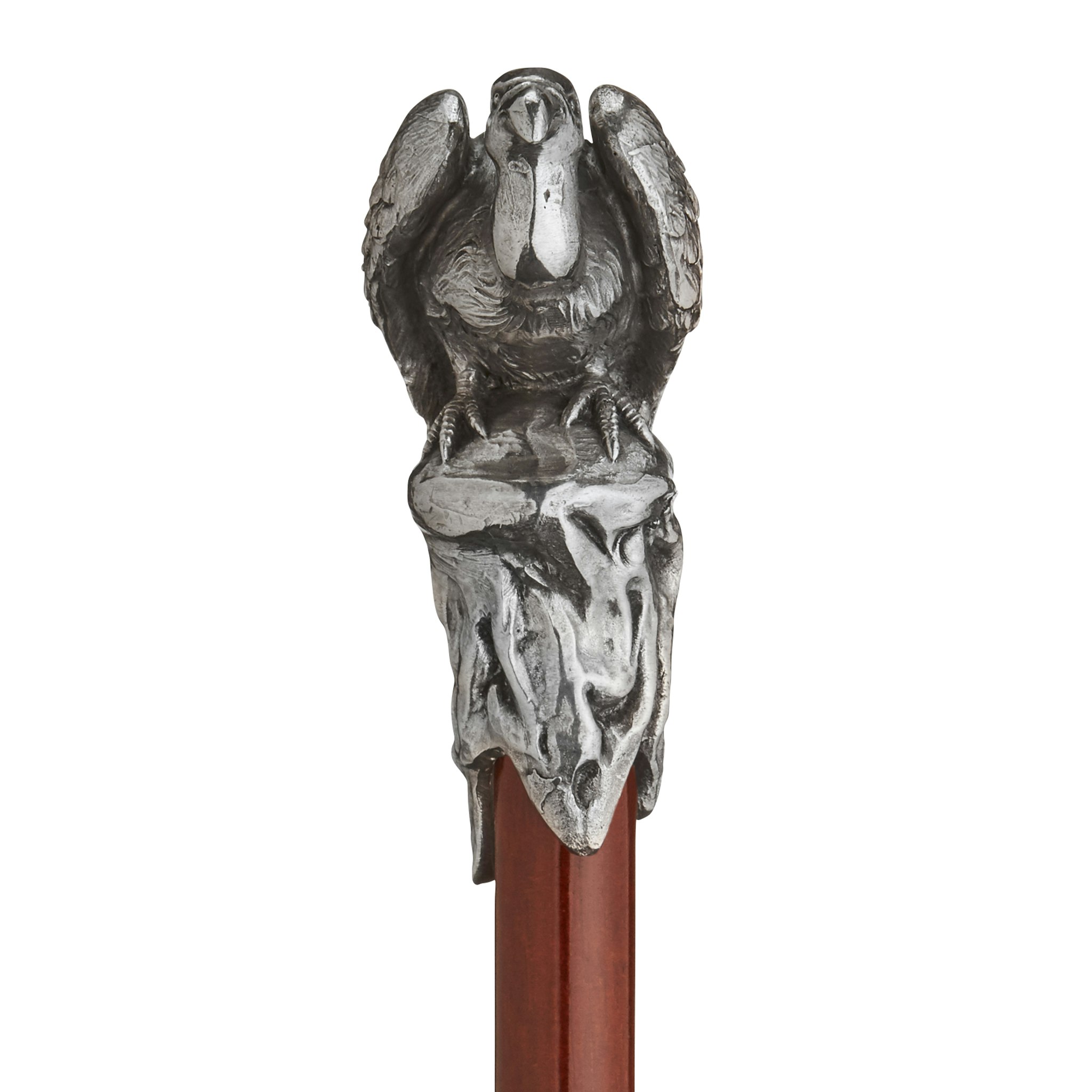 Toscano - Padrone Vulture Walking Stick in Pewter