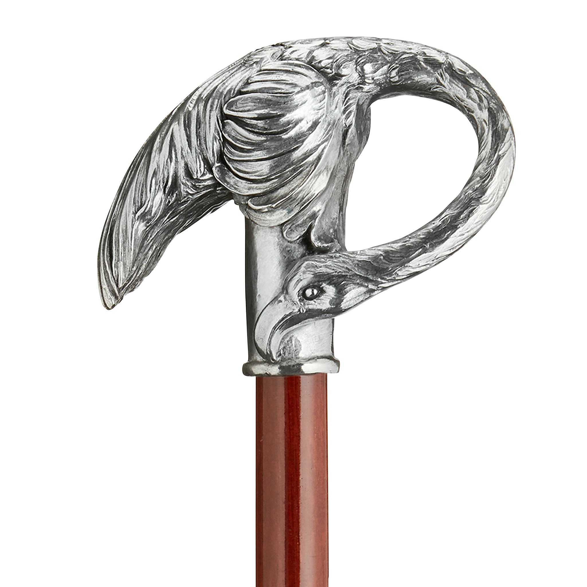 Toscano - Padrone Art Nouveau Swan Walking Stick in Pewter