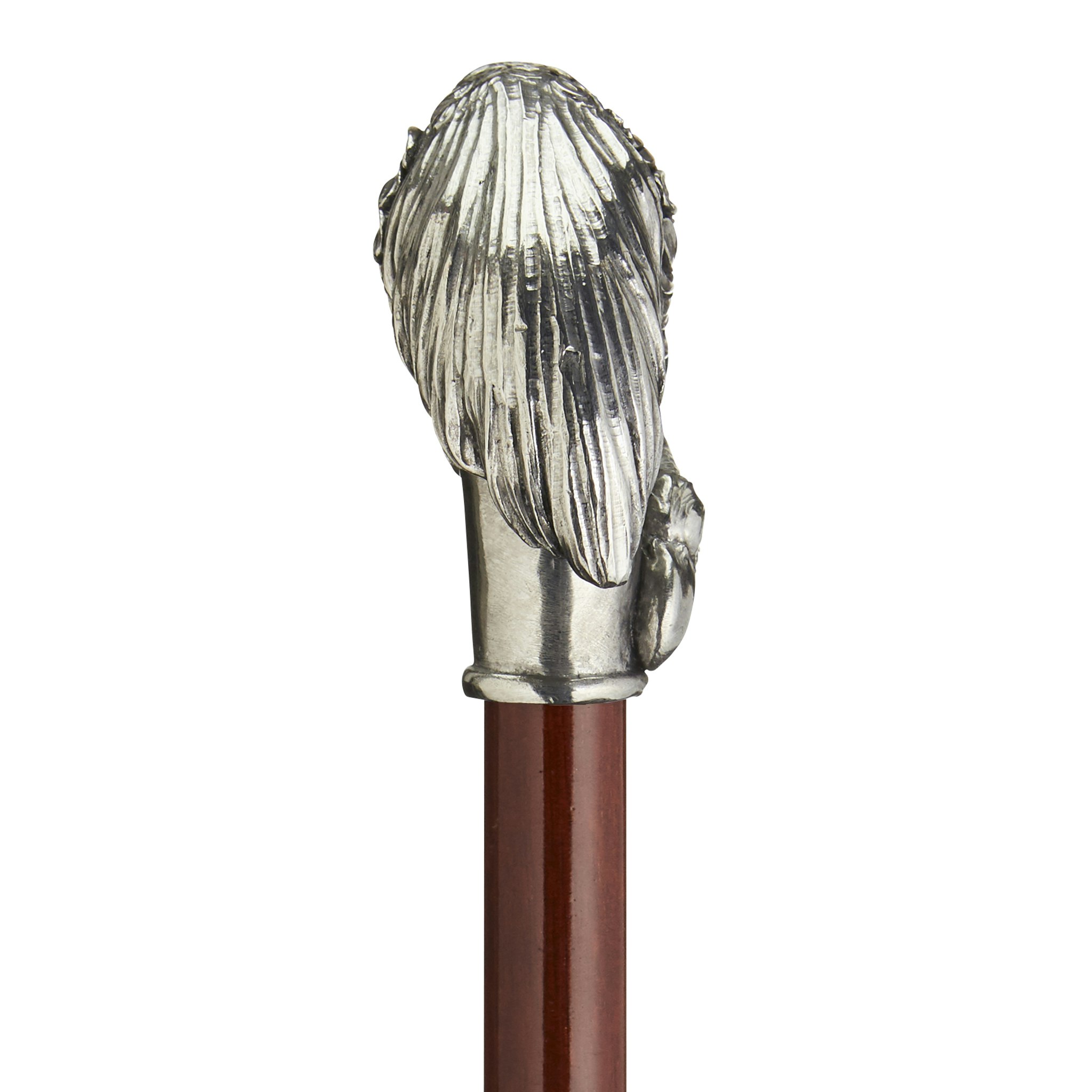Toscano - Padrone Art Nouveau Swan Walking Stick in Pewter