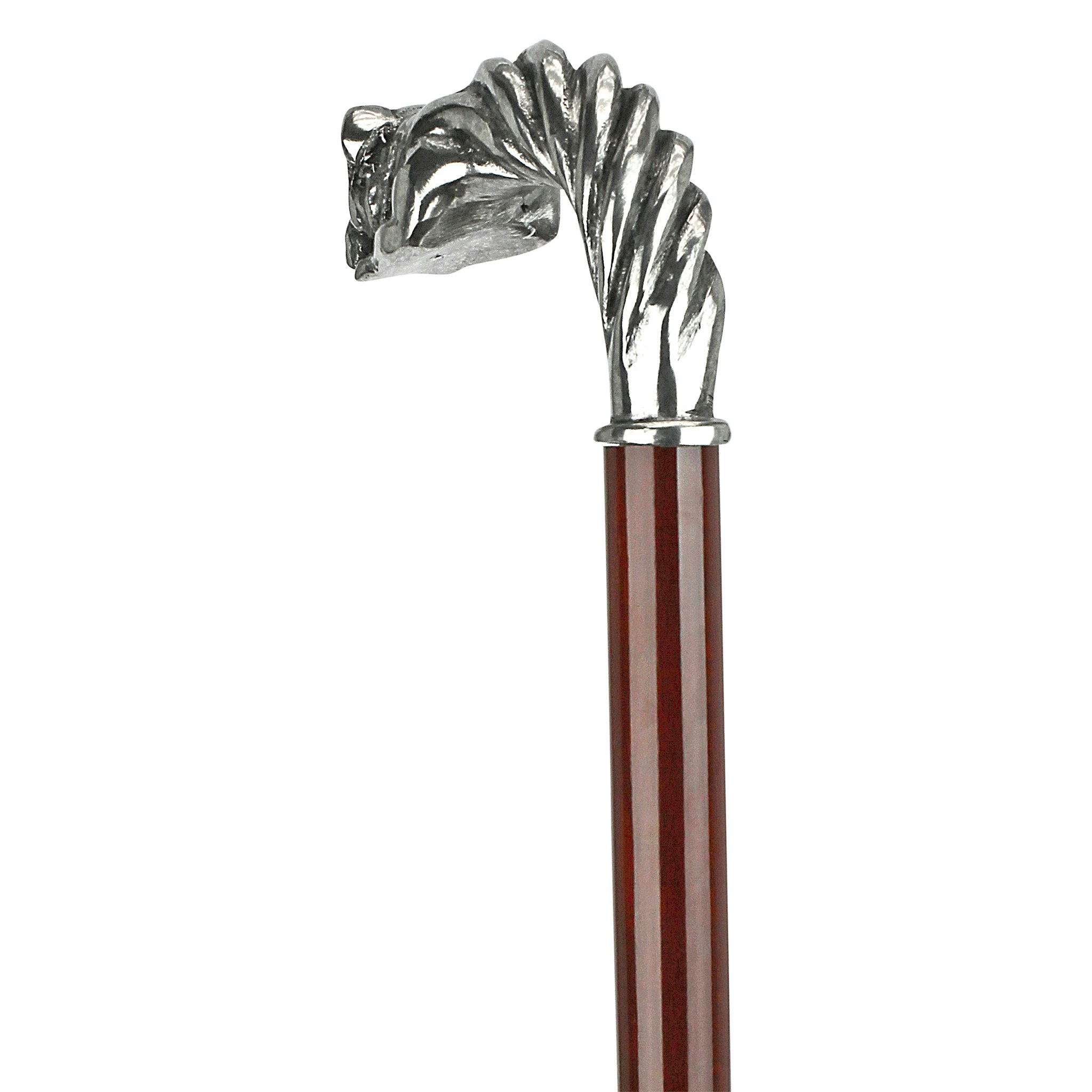 Toscano - Padrone Bulldog Walking Stick in Pewter
