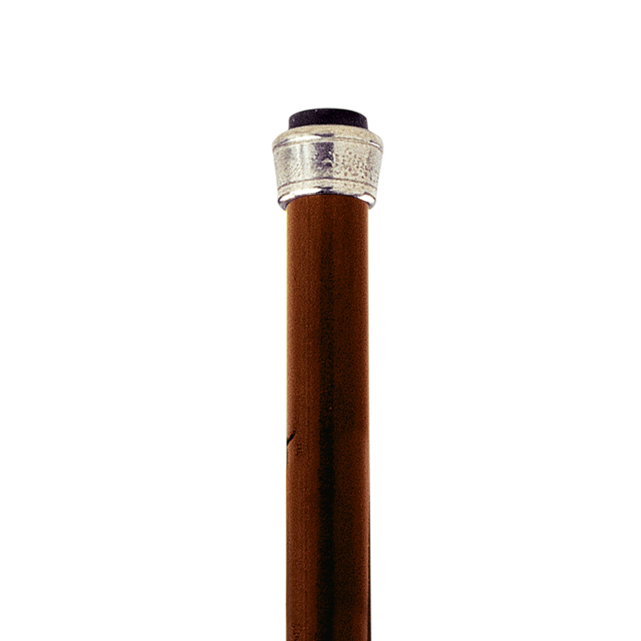 Toscano - Padrone Lion on Mountain Walking Stick in Pewter