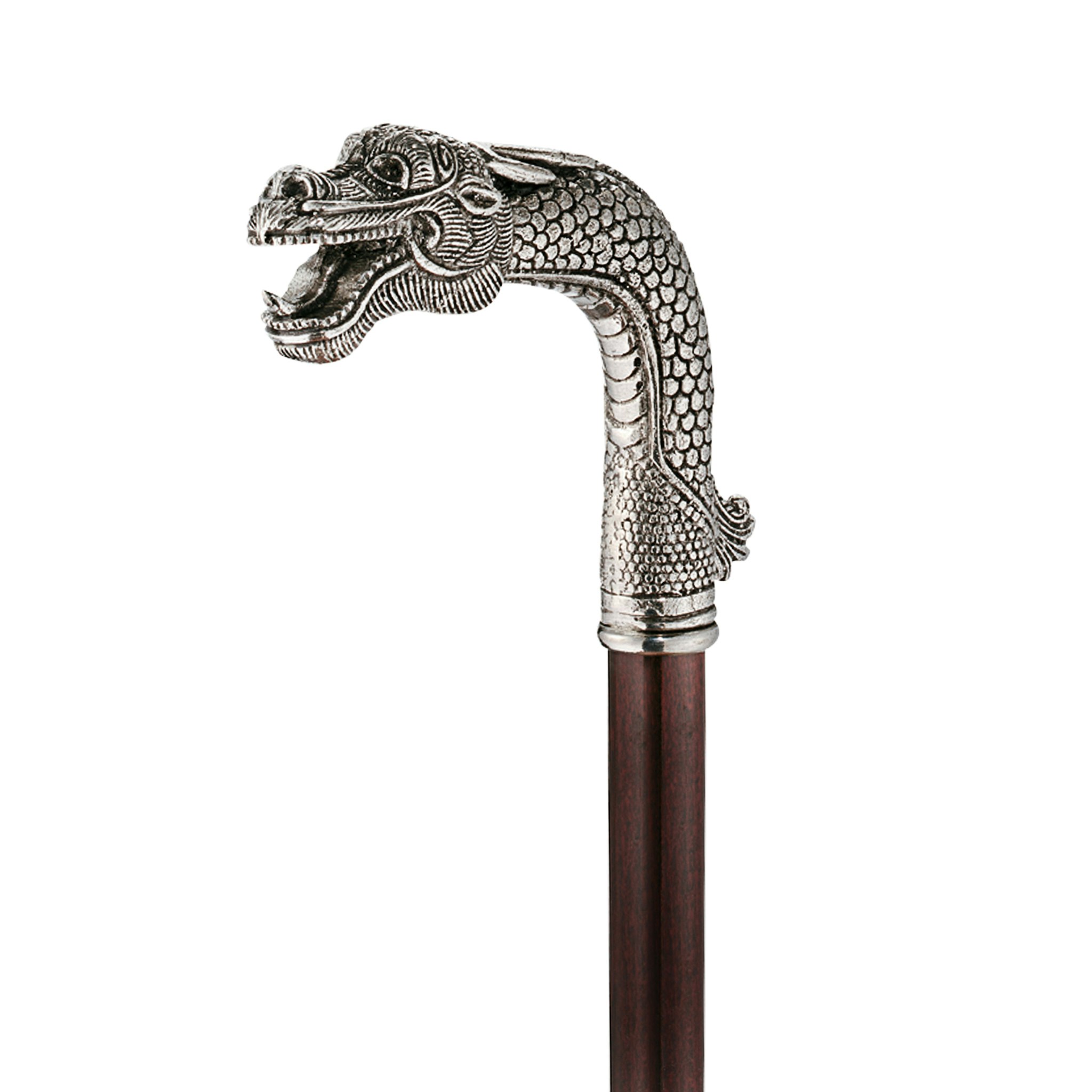 Toscano - Padrone Asian Dragon Walking Stick in Pewter