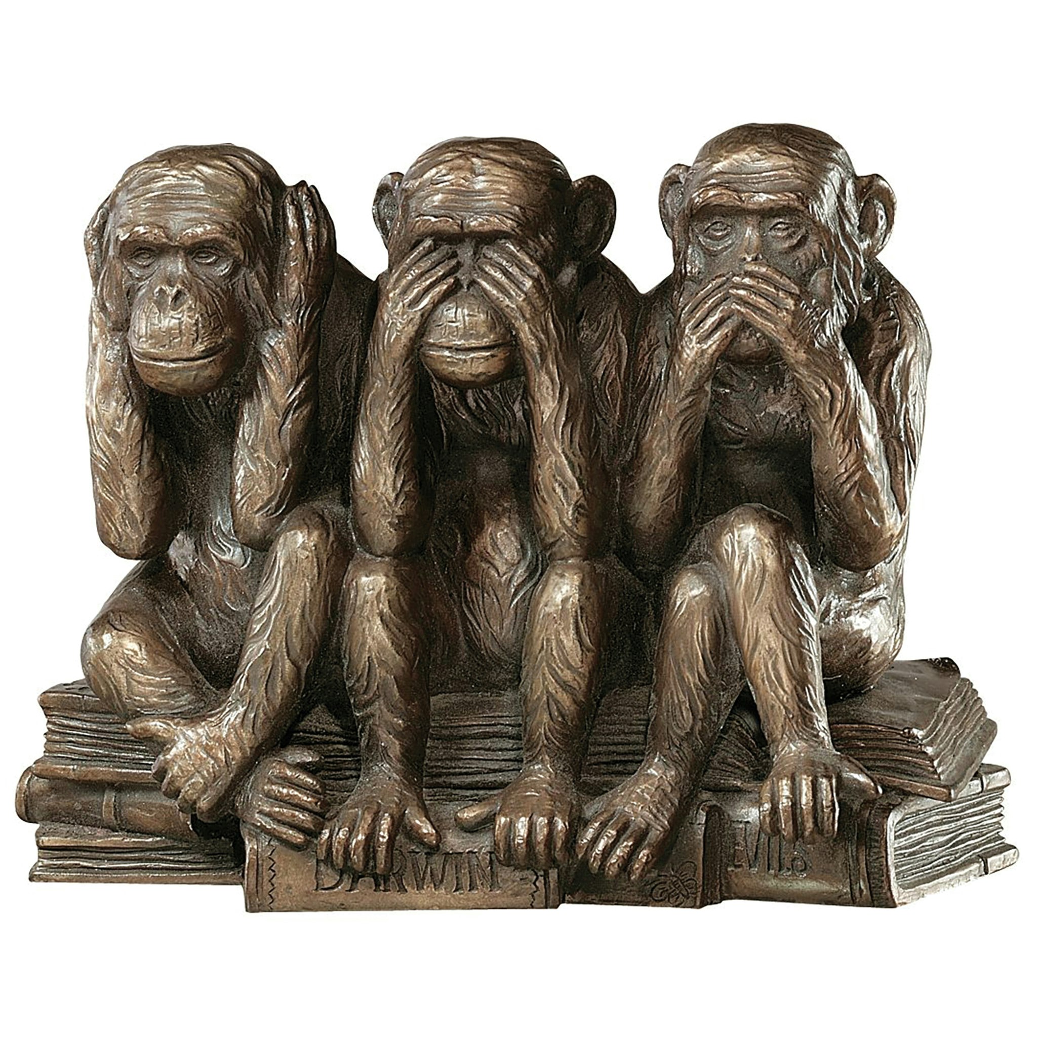 Toscano - The Hear-NoSee-NoSpeak-No Evil Monkeys Statue
