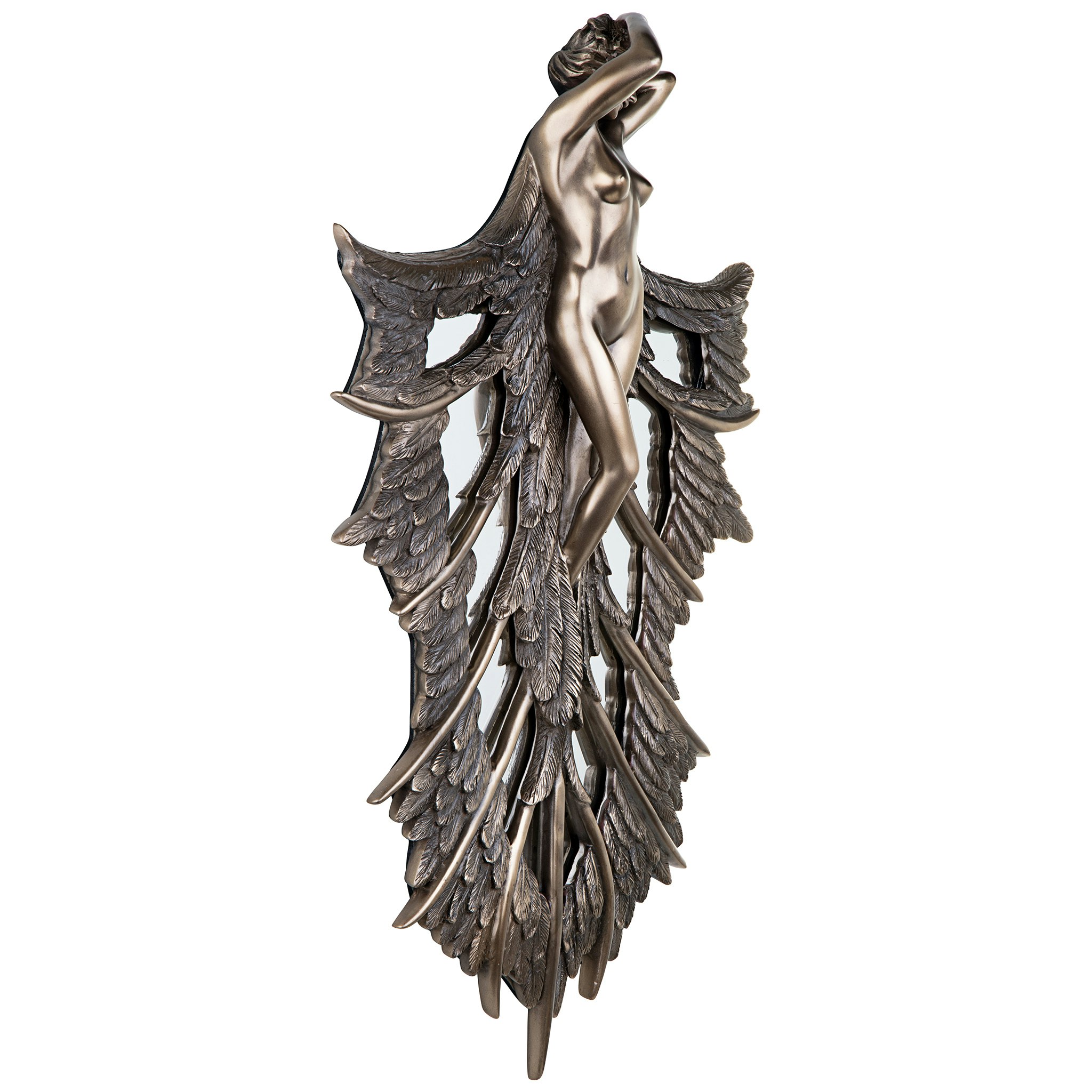 Toscano - Angelic Wings of Nature Mirrored Wall Sculpture