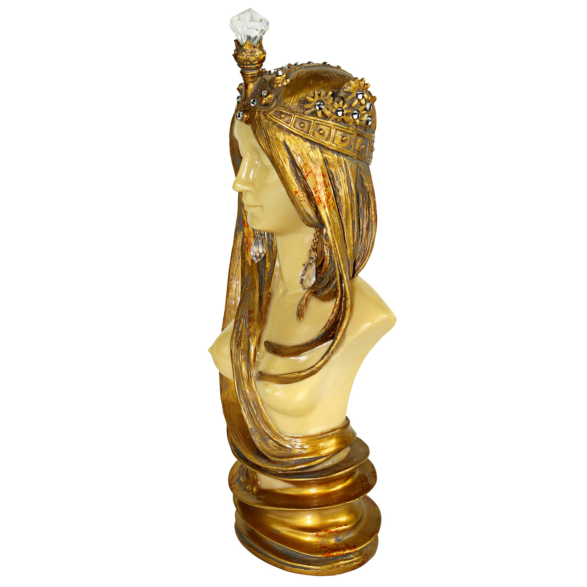 Toscano - Goddess of Nature Female Nude Art Nouveau Sculptural Bust