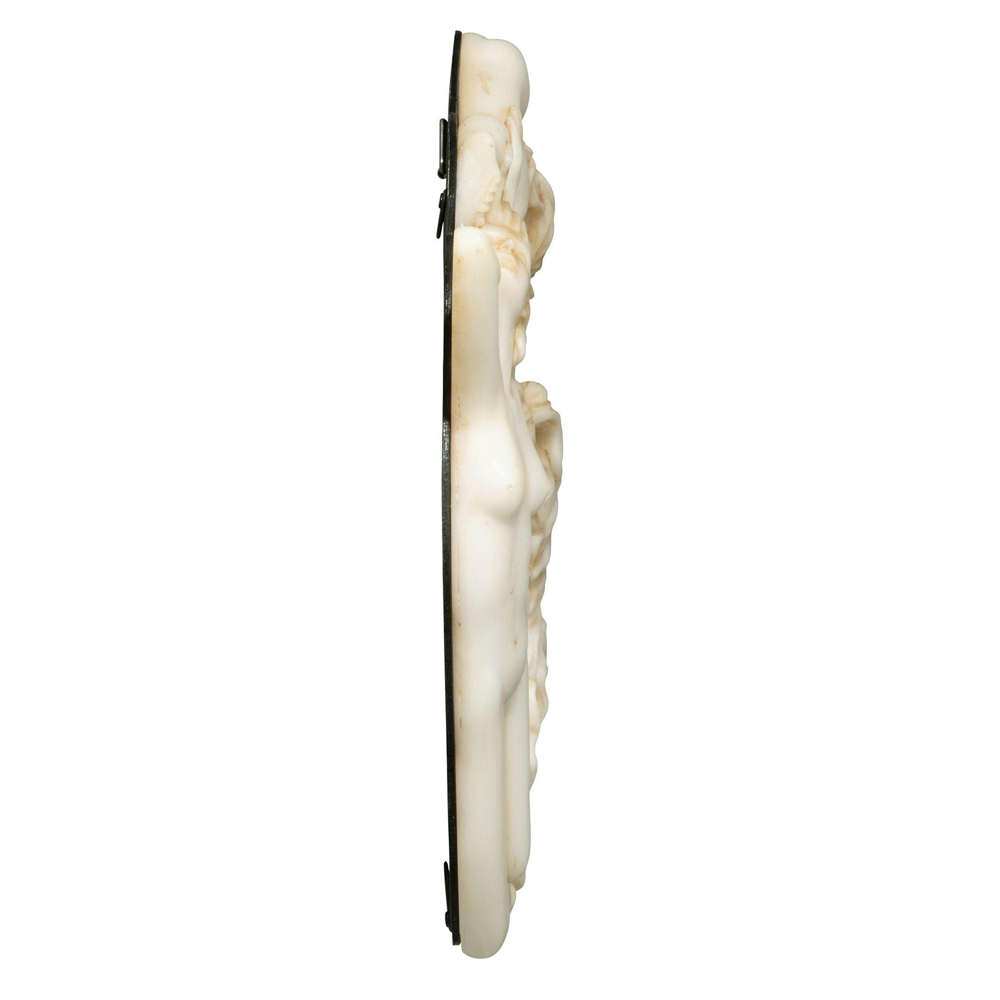 Toscano - Dance of the Nymphs Sculptural Wall Mirror in Ancient Ivory, Designer Resin