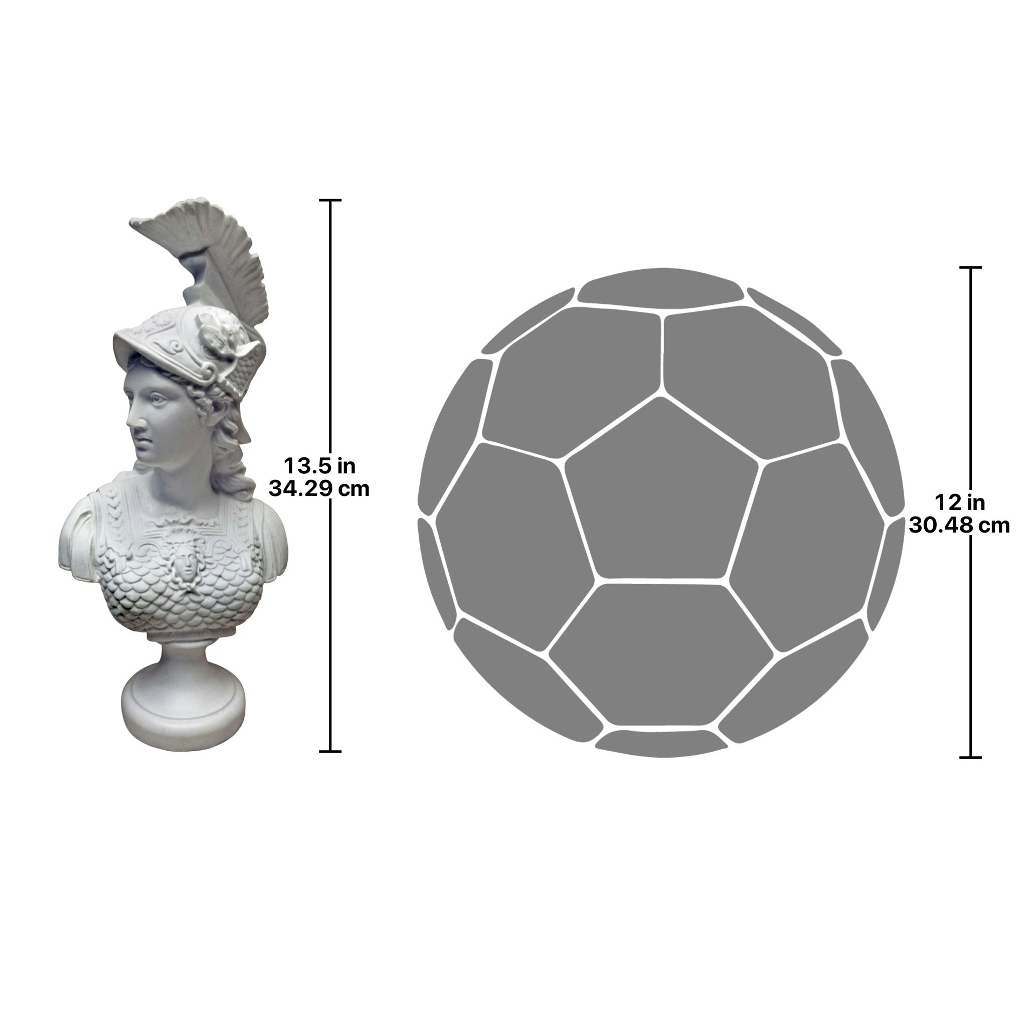 Toscano - Minerva Roman Goddess of Wisdom Bust in Marble/Designer Resin