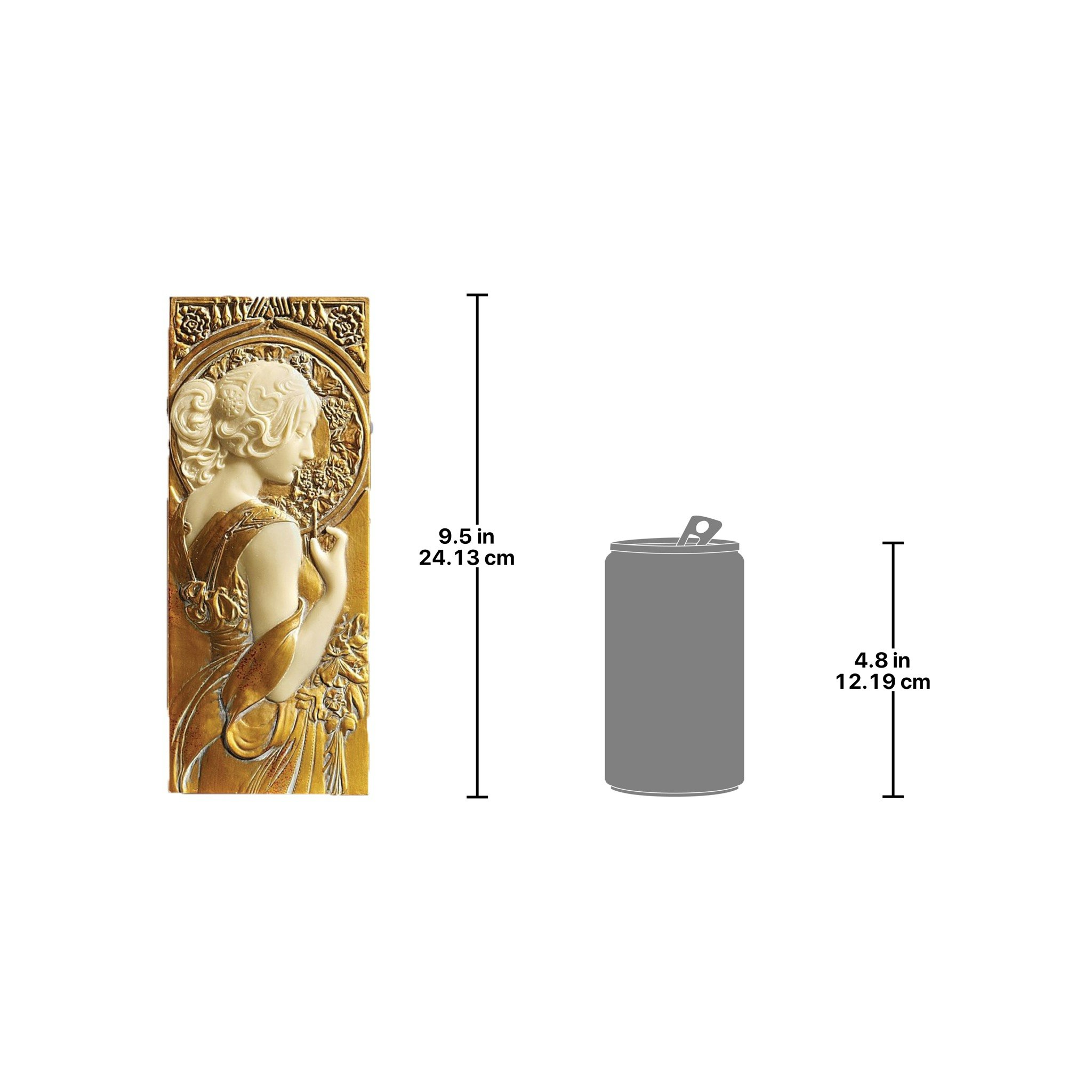Toscano - Set of 2 Spring and Autumn Art Nouveau Wall Sculptures