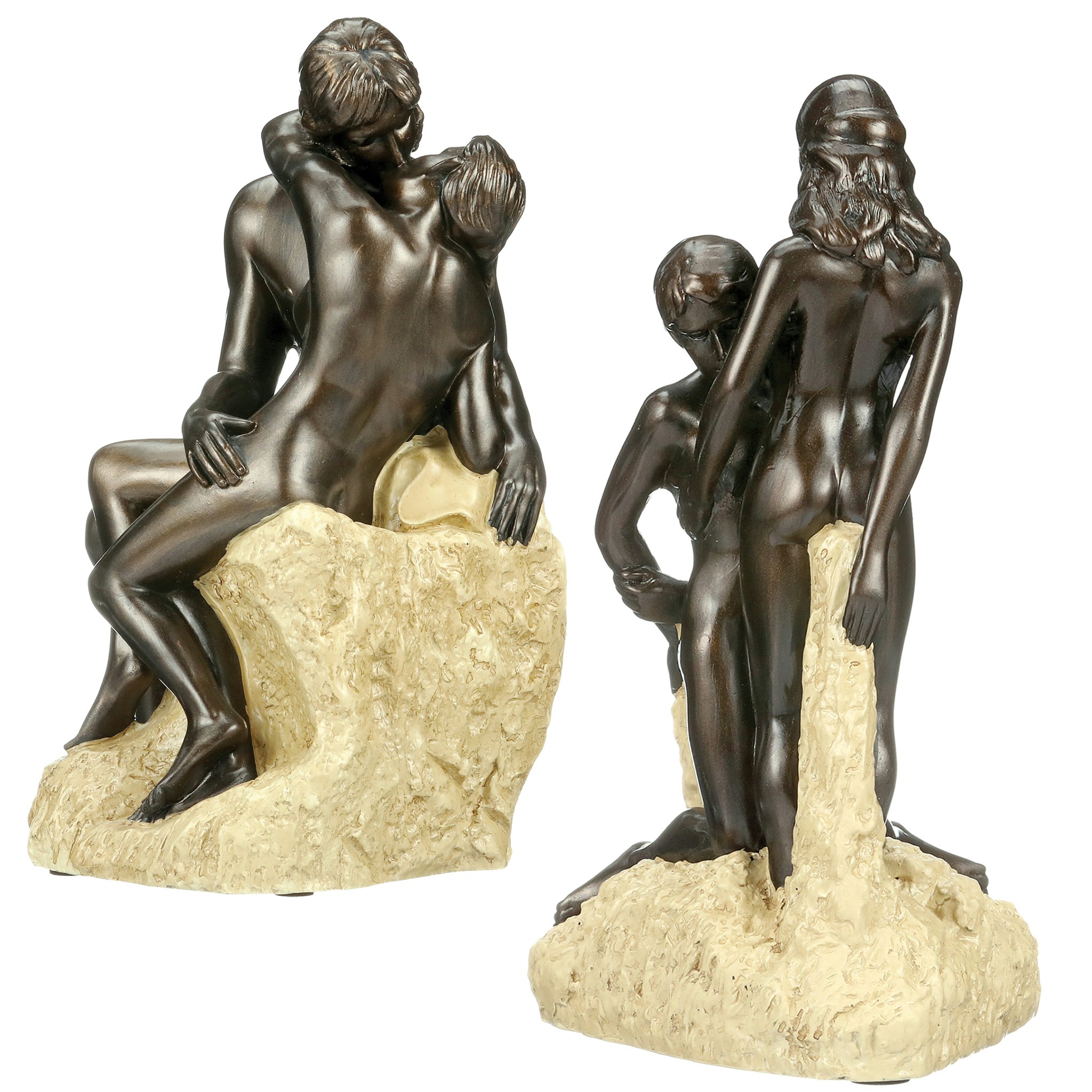 Toscano - Set of 2 The Kiss and Ashore Rodin Statues