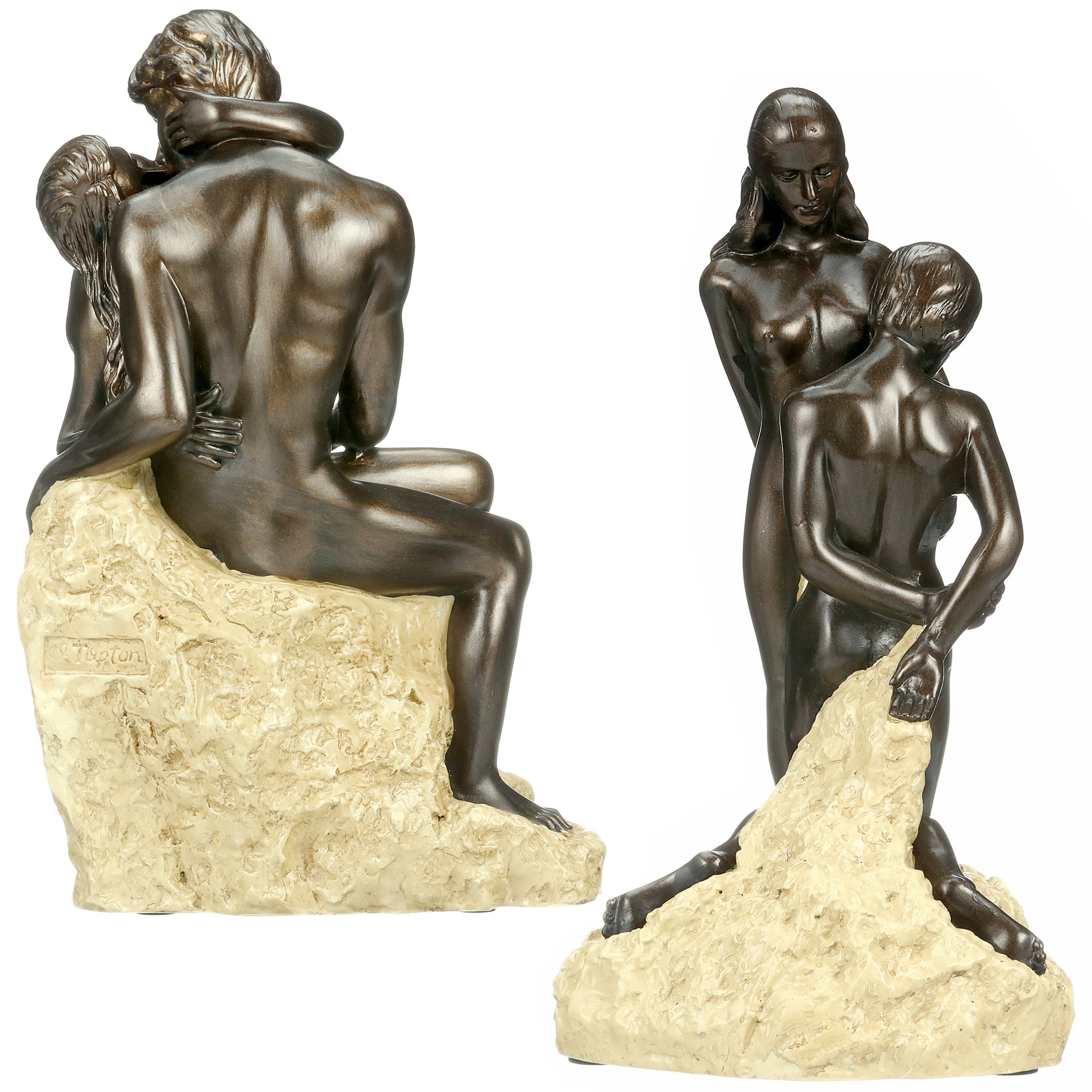 Toscano - Set of 2 The Kiss and Ashore Rodin Statues