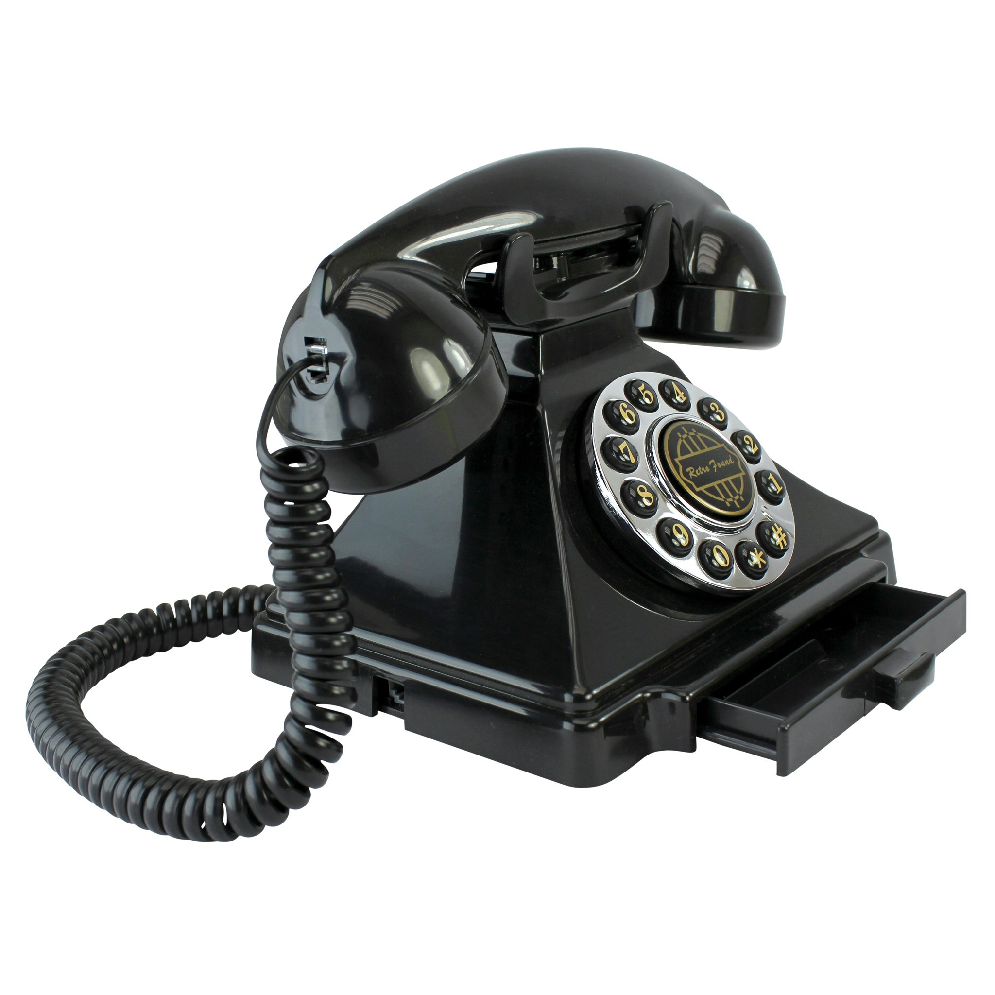 Toscano - Film Noir 1928 Reproduction Telephone in Black