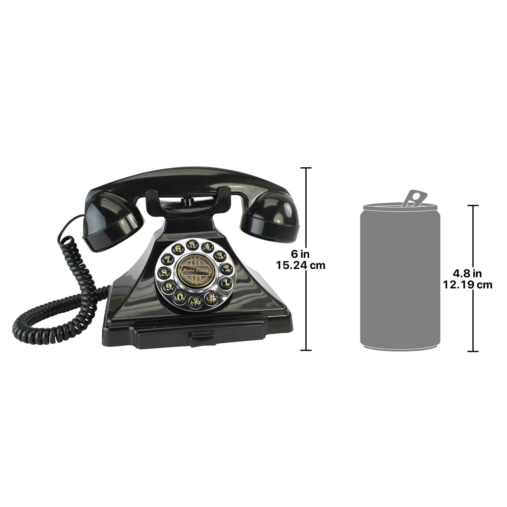 Toscano - Film Noir 1928 Reproduction Telephone in Black