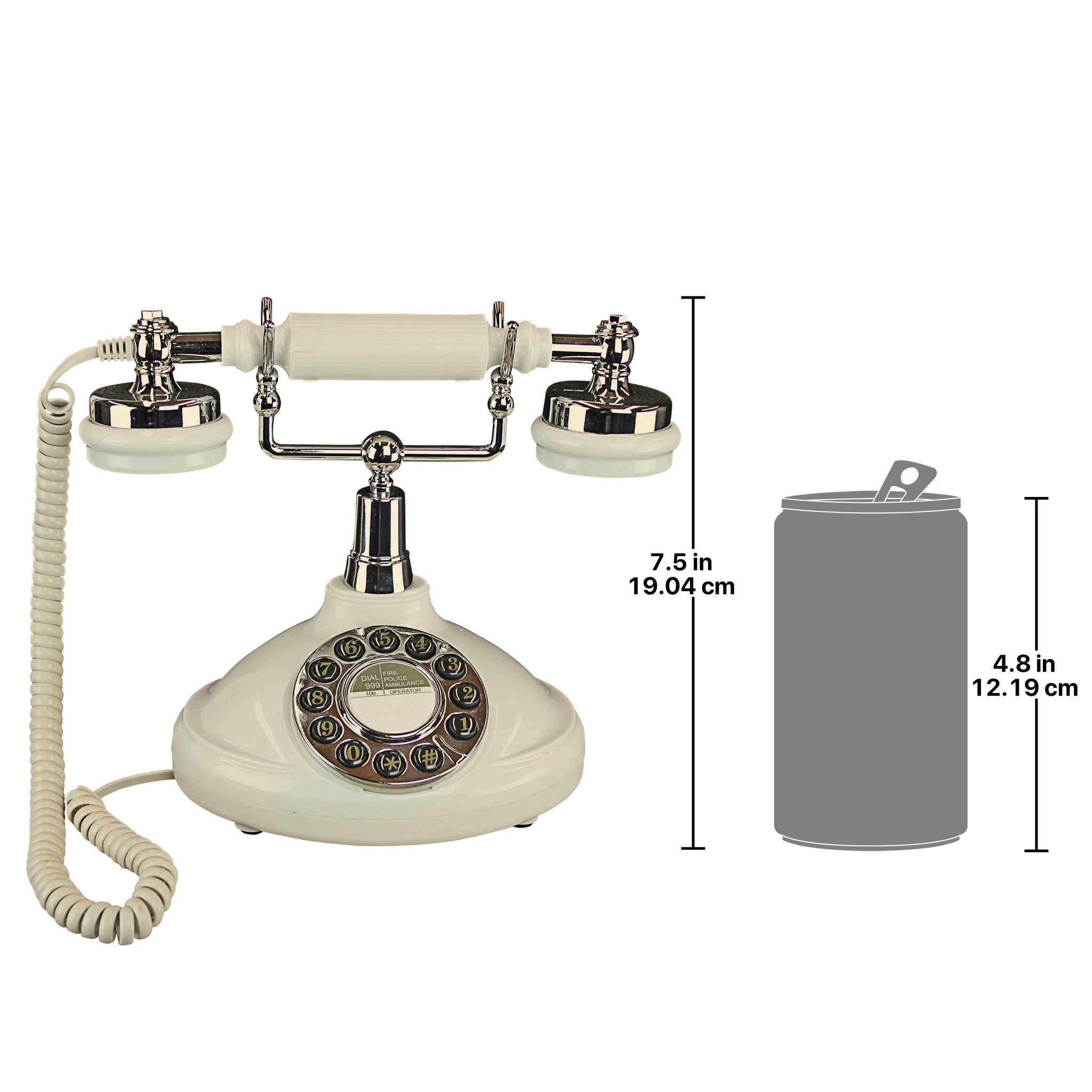 Toscano - Brittany Neophone 1929 Rotary Reproducion Telephone in White