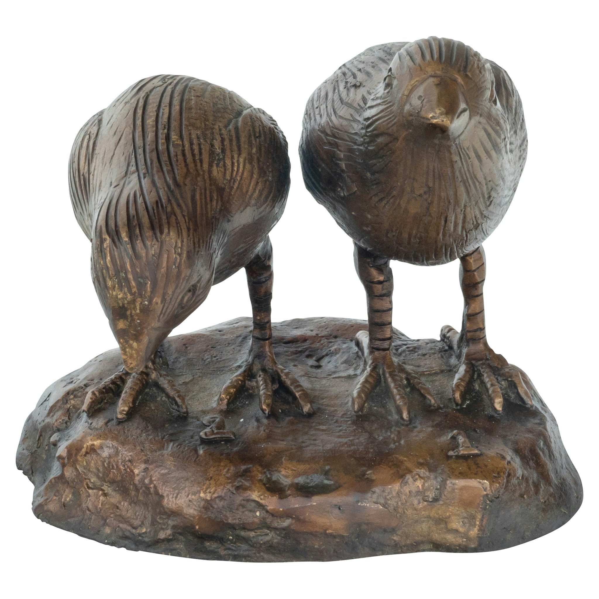 Toscano California Quail Solid Garden Statue - Twin Baby