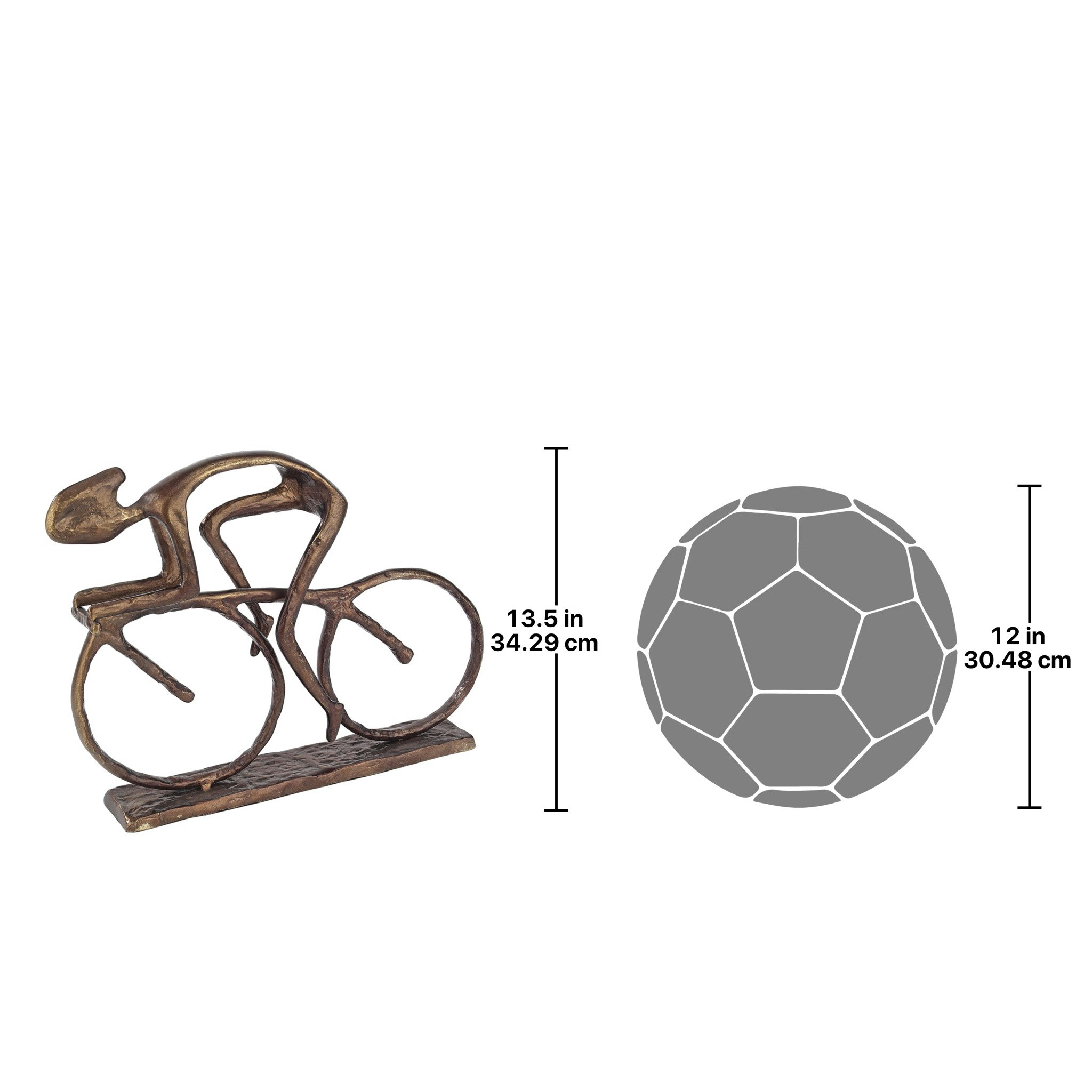 Toscano - The Champion Cyclist Cast Metal Bike Racer Statue