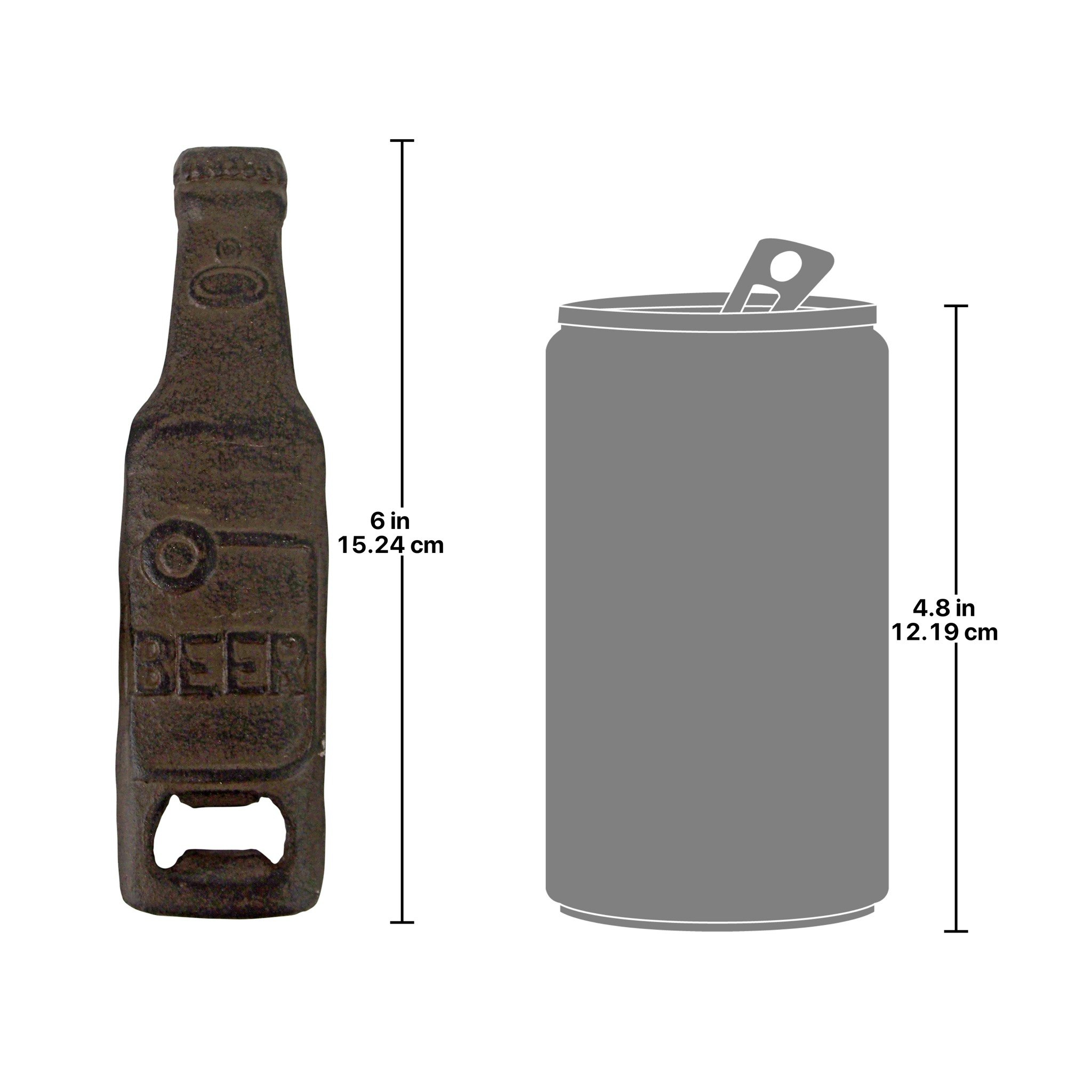 Toscano - A Cold Bottle of Beer Opener in Cast Iron