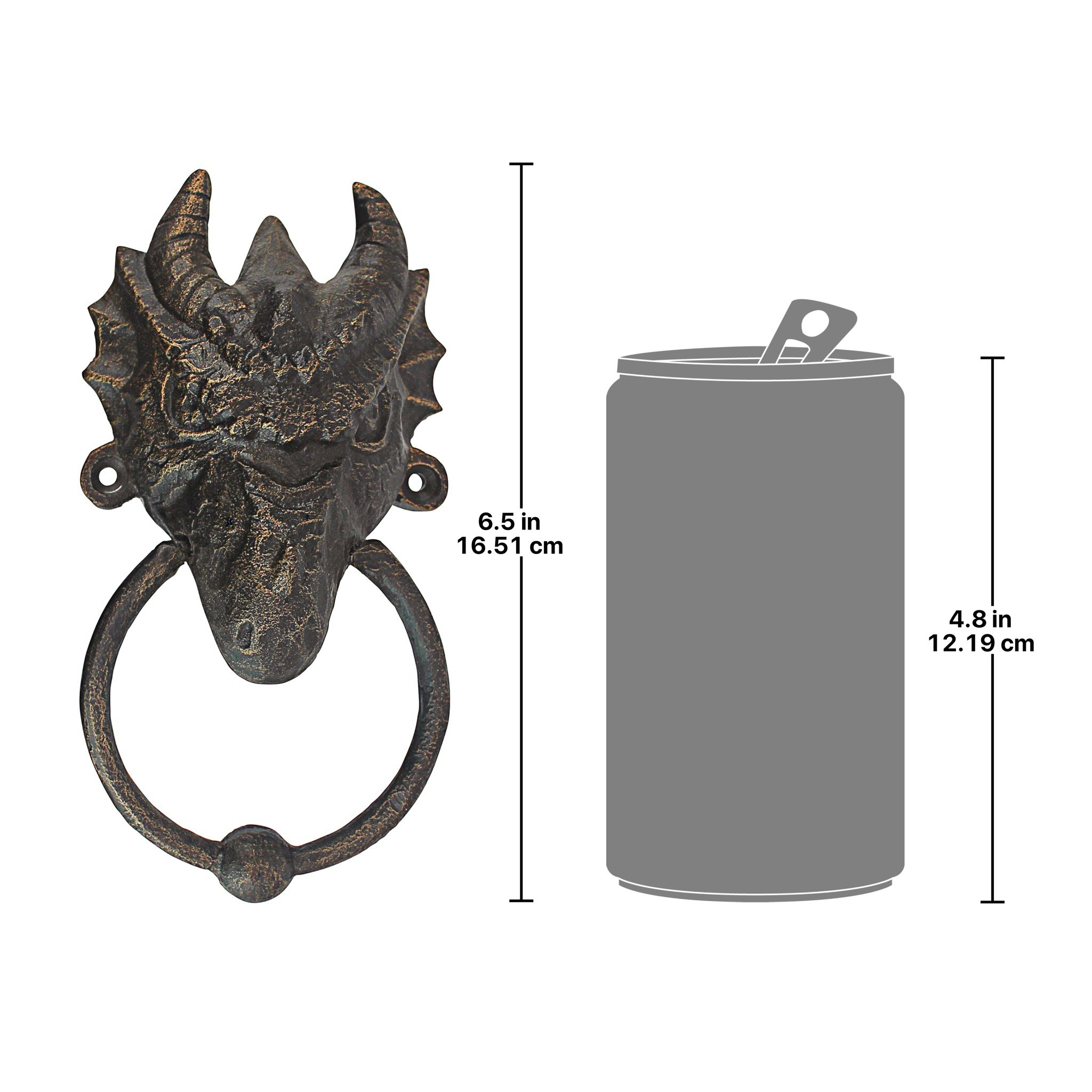 Toscano - Head of the Dragon Medieval Door Knocker