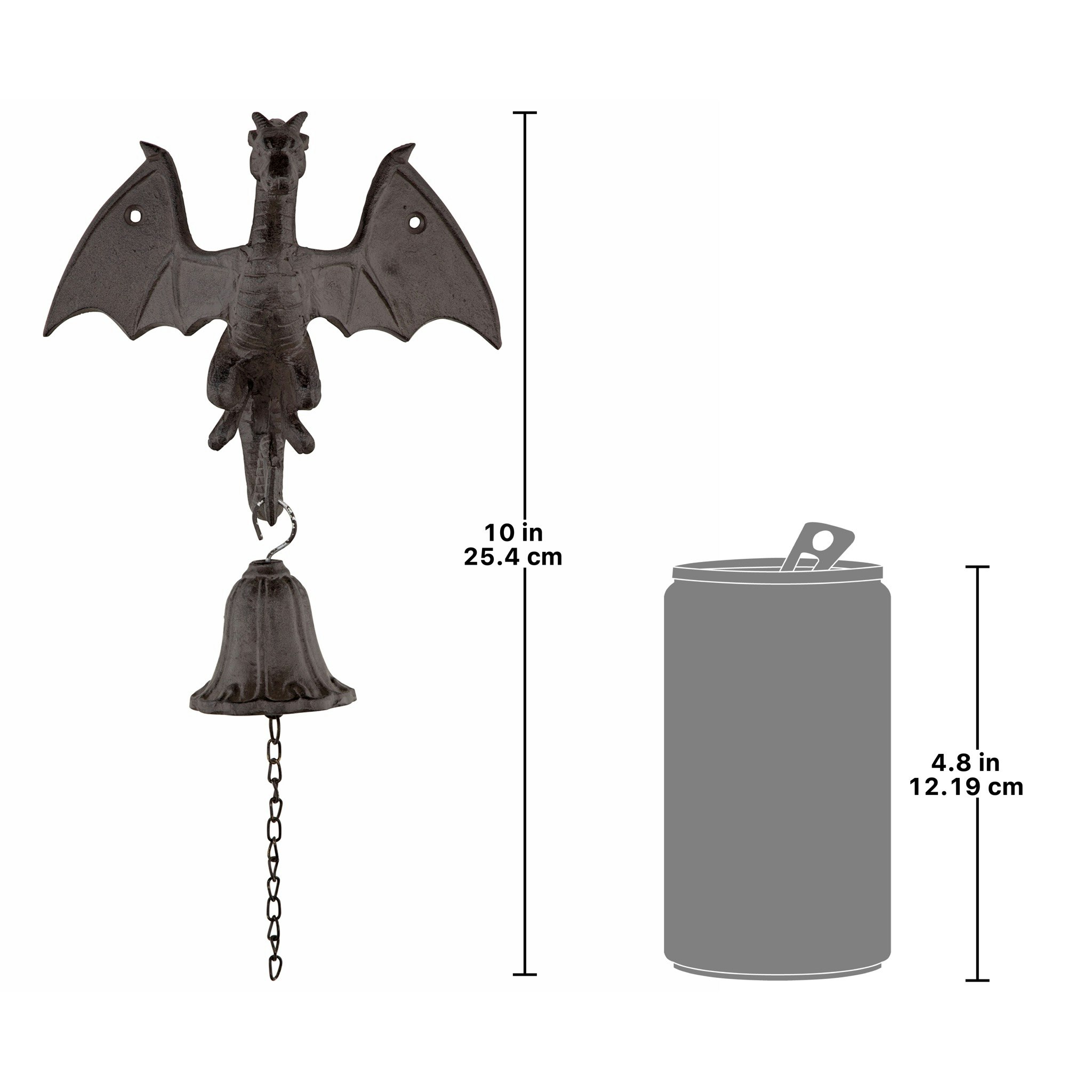 Toscano - Castle Dragon Gothic Bell in Iron