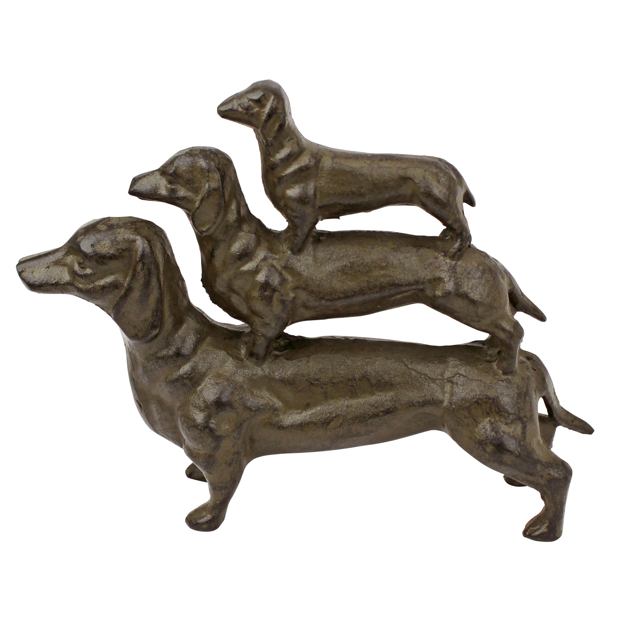 Toscano - Stacked Hot Dogs Dachshund Statue
